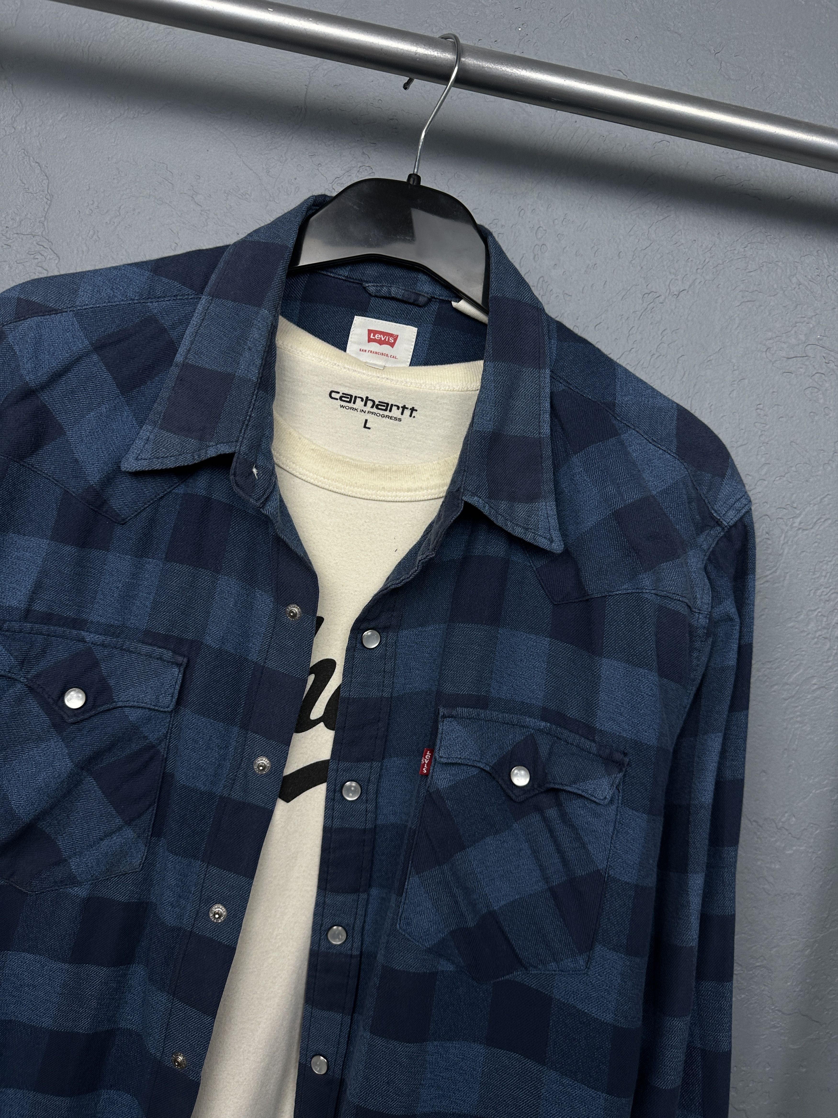 Levi's Levi's Mens Flannel Plaid Shirt Travis style Size US L / EU 52-54 / 3 - 2 Thumbnail