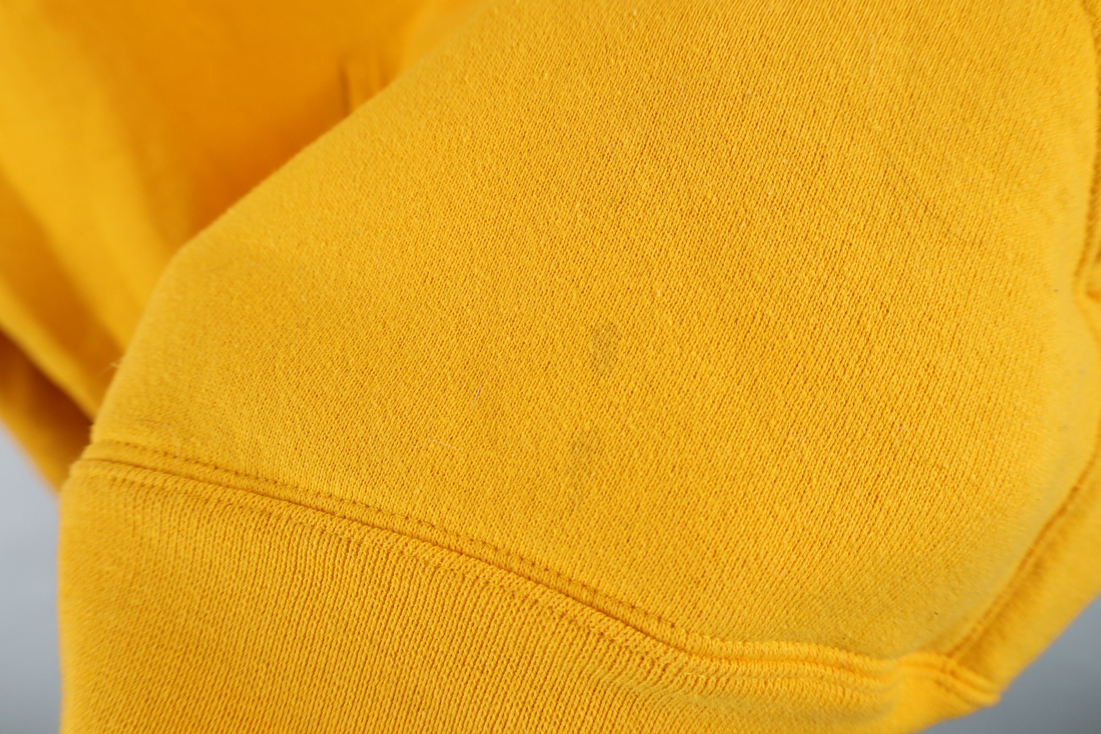 Vintage Vintage 90s Streetwear Faded Blank Hoodie Sweatshirt Yellow Size US XXL / EU 58 / 5 - 5 Thumbnail
