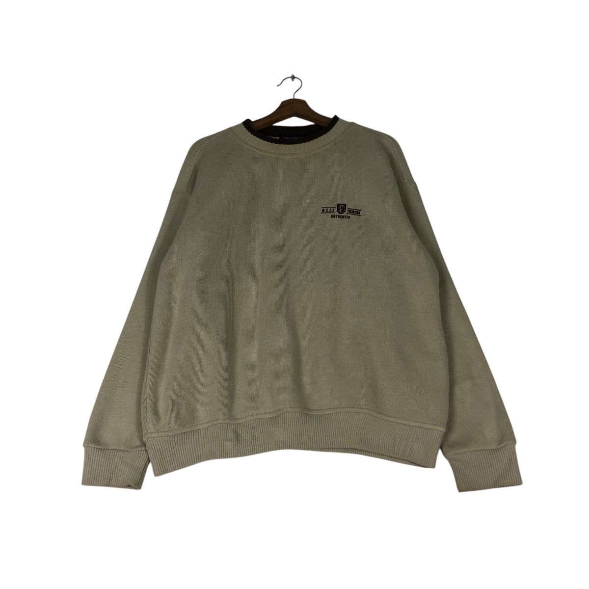 Japanese Brand Bell Parcia Collegiate Crest Crewneck Faded Olive Brown Size US L / EU 52-54 / 3 - 3 Thumbnail