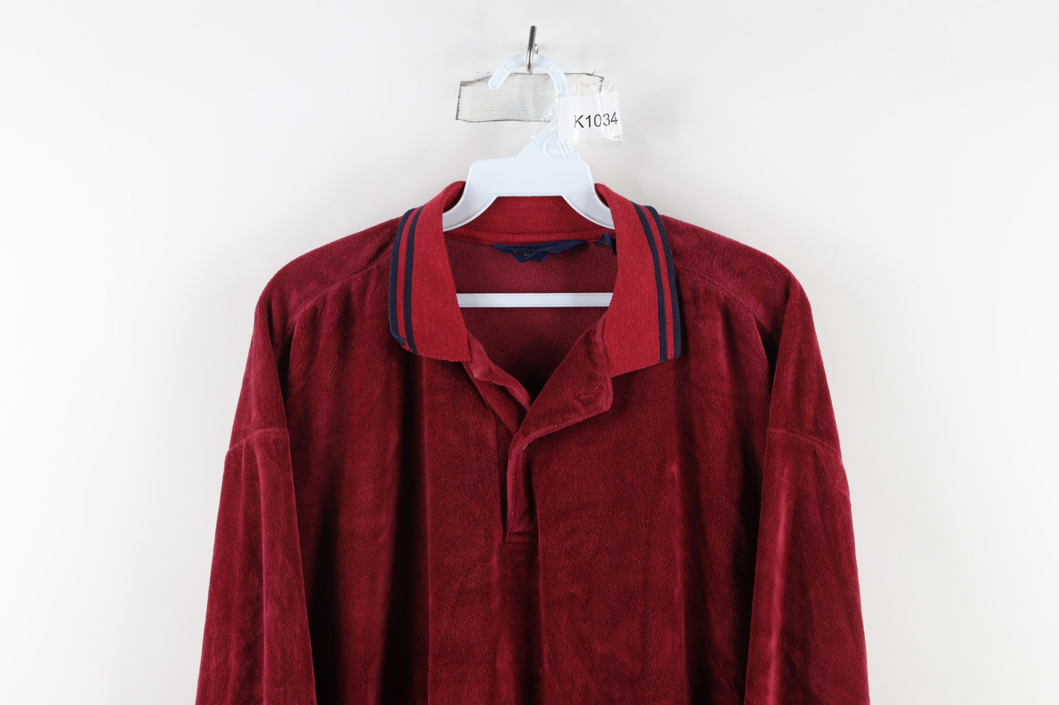 Vintage Vintage 90s Streetwear Collared Pullover Long Sleeve Polo Size US L / EU 52-54 / 3 - 2 Thumbnail