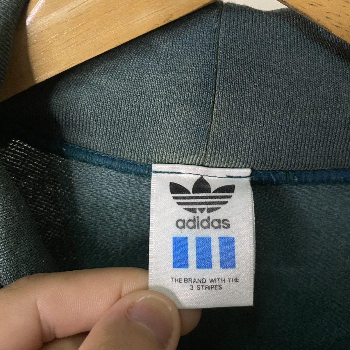 Adidas × Vintage Vintage 1990s Adidas Big Logo Brazil Sweatshirt Size US L / EU 52-54 / 3 - 5 Thumbnail