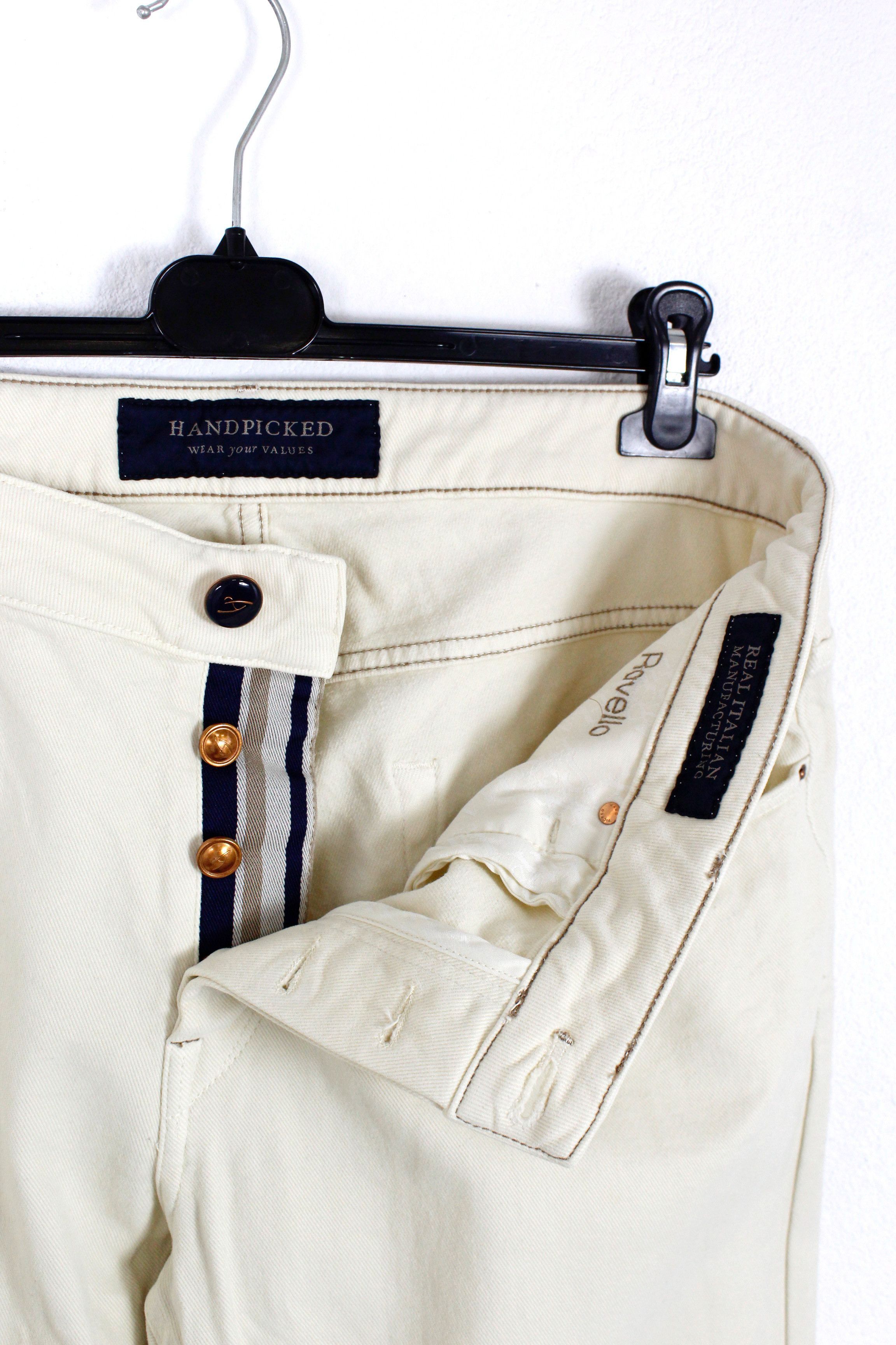 Designer Mens Handpicked Beige Ravello Pants 38 Size US 38 / EU 54 - 7 Thumbnail