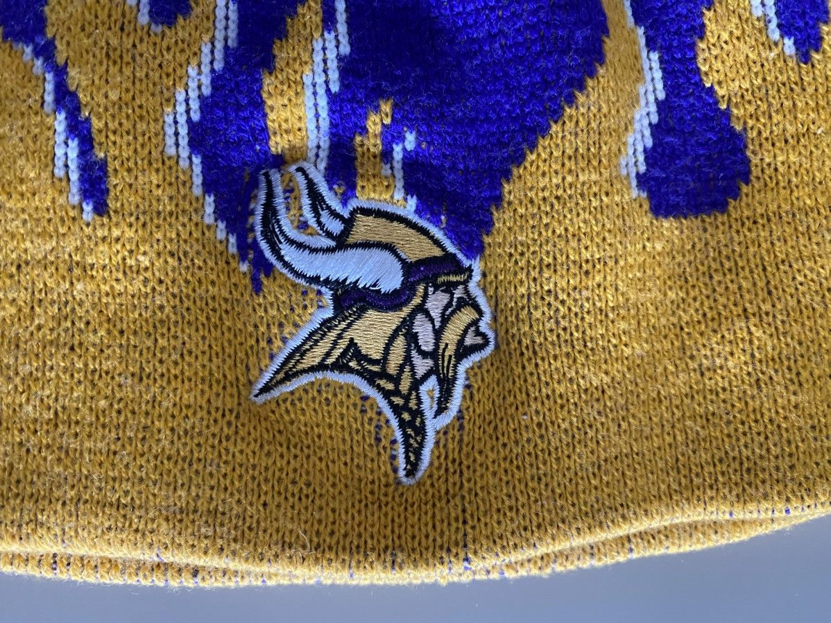 NFL Vintage 90’s Vikings NFL Flame Beanie Fire Made in USA Y2K Size ONE SIZE - 2 Thumbnail