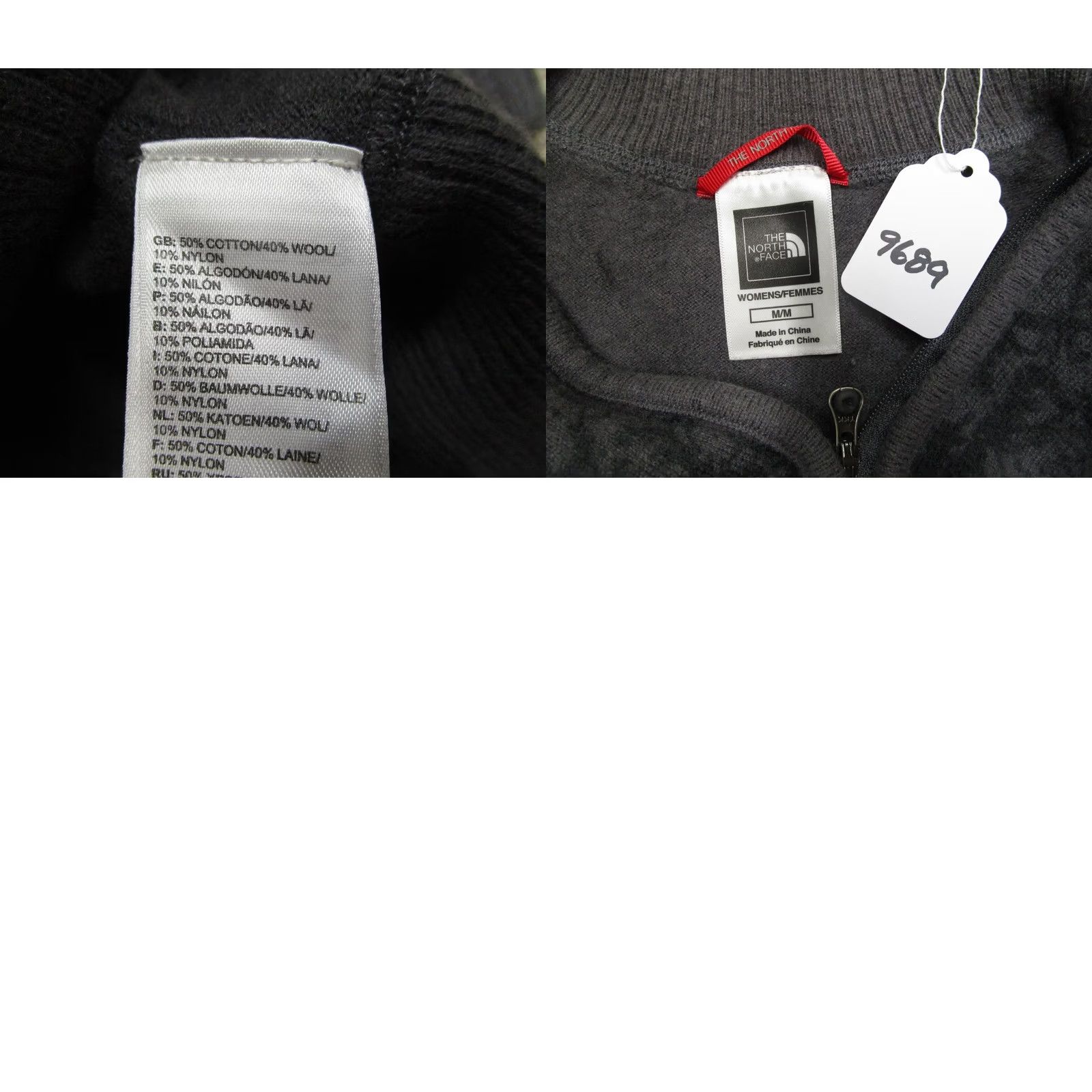 The North Face The North Face Sweater Women Medium Gray Paisley Full Zip Knit Wool Blend Logo Size M / US 6-8 / IT 42-44 - 8 Thumbnail