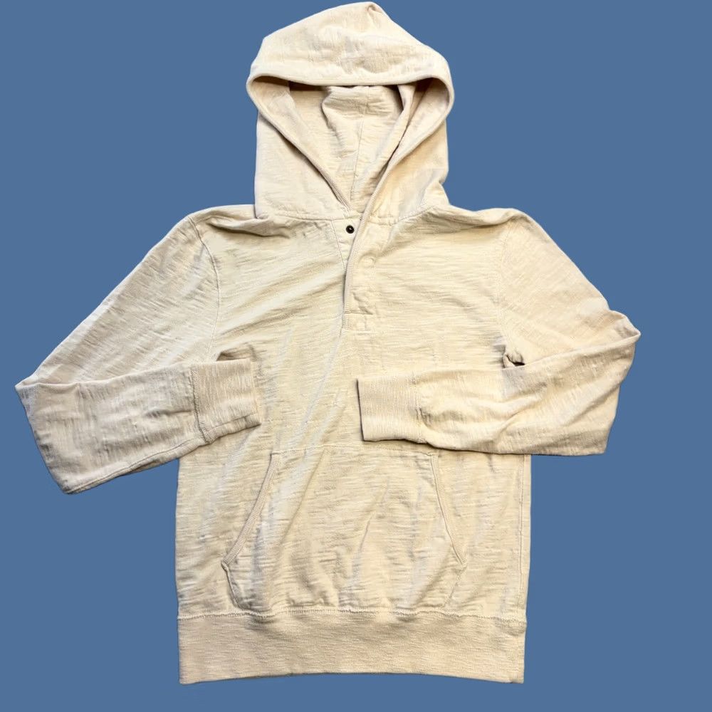 J.Crew J.CREW Hoodie Mens Small Ivory Slam Button Slub Cotton Pullover Beach Shirt? Size US S / EU 44-46 / 1 - 1 Thumbnail