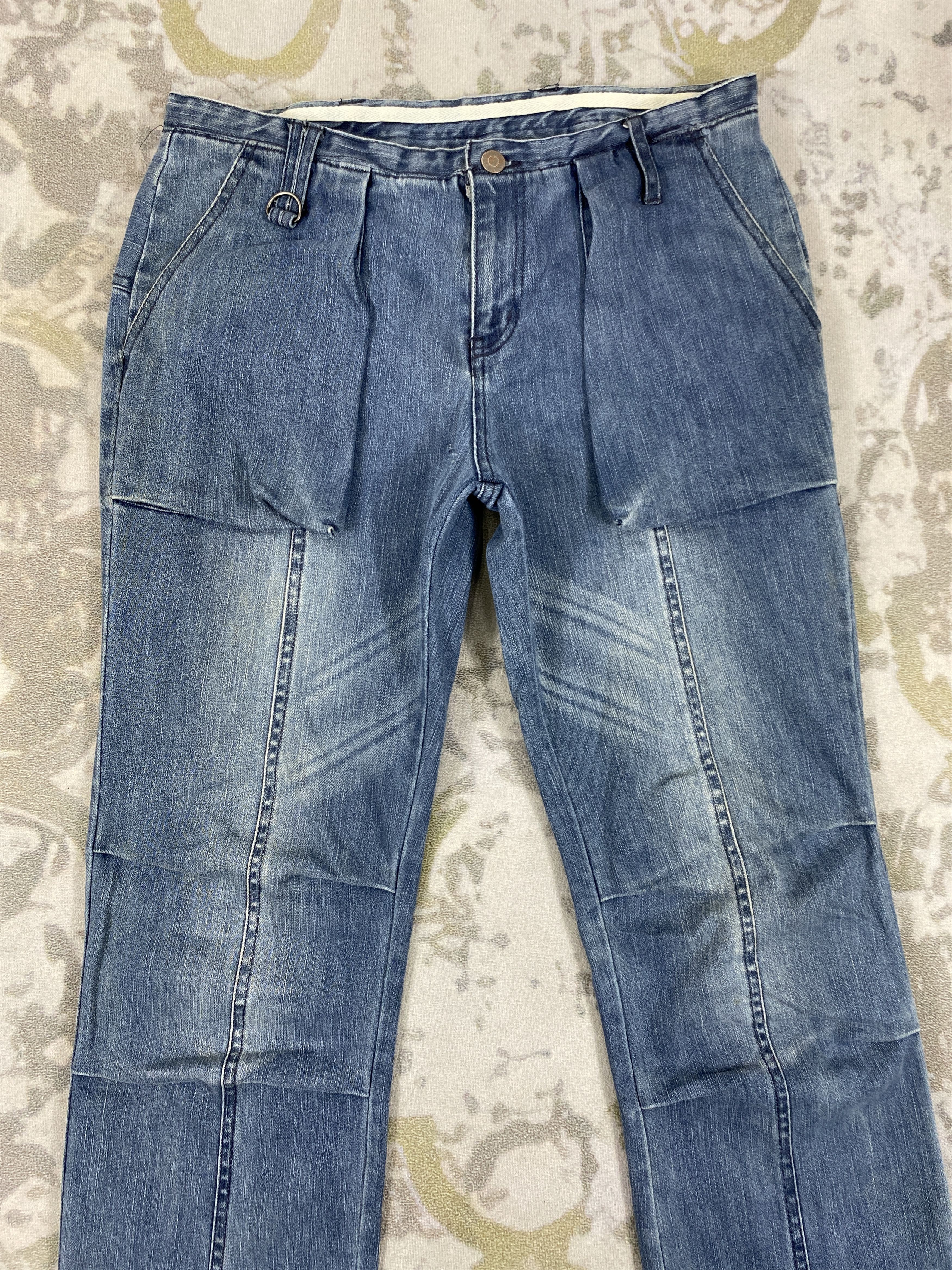 Japanese Brand Faded Blue Vintage Morgan Homme Jeans 32x33.5 Denim- JN3541 Size US 32 / EU 48 - 4 Thumbnail
