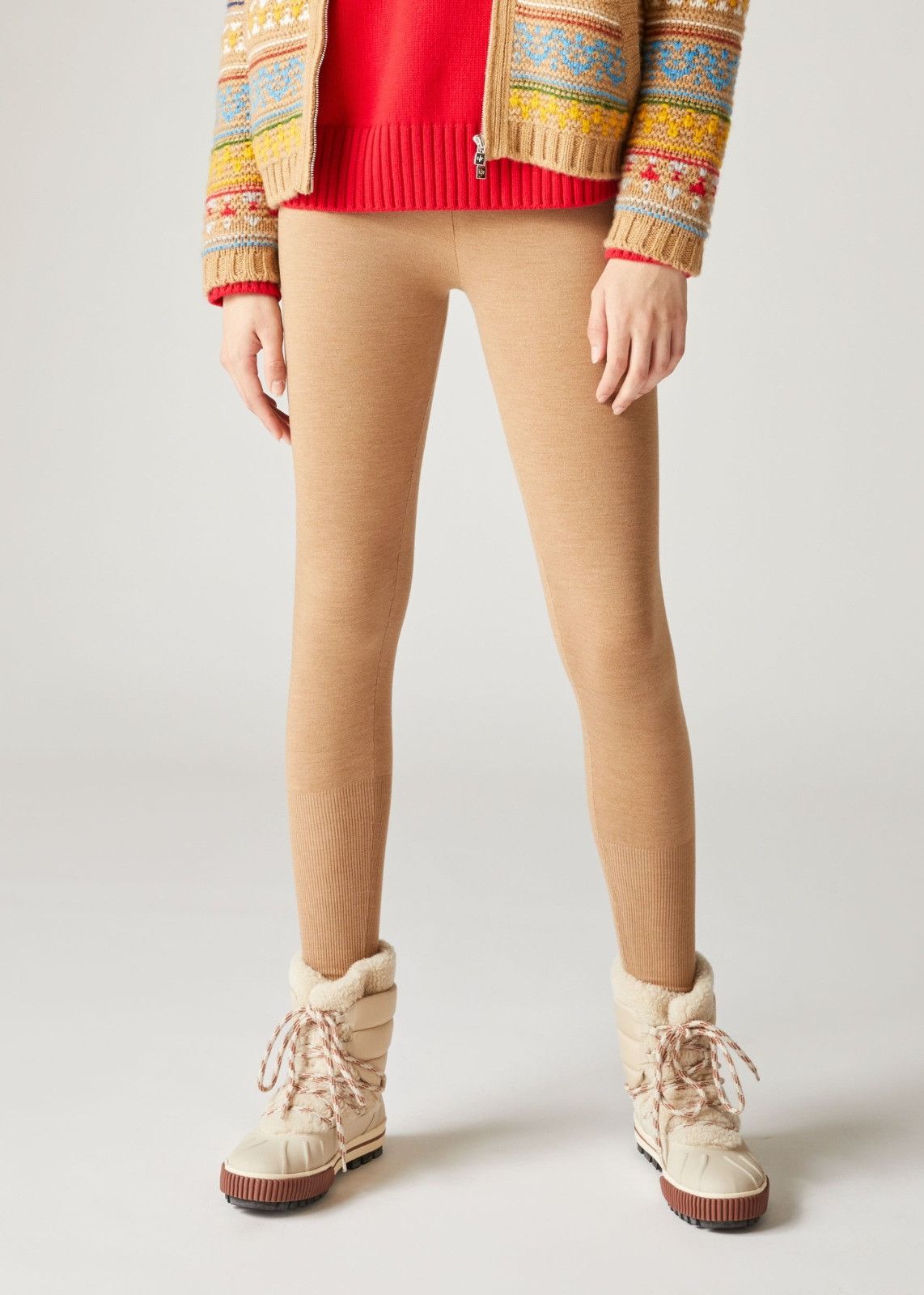 Loro Piana o1srvl11e0125 Gentle Wool Leggings in Camel Size 28" / US 6 / IT 42 - 2 Thumbnail