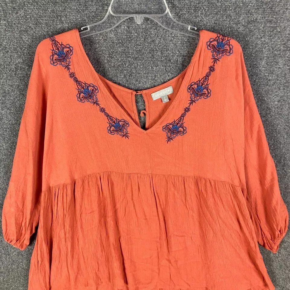 Other Lovesick Blouse Women's Size 0 Casual 3/4 Sleeve 100% Rayon Size XS / US 0-2 / IT 36-38 - 2 Thumbnail