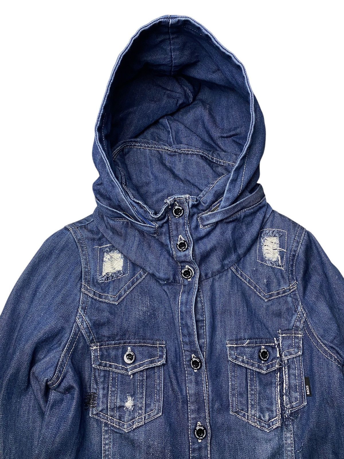 If Six Was Nine 2000's Backs Sevelians Bono Poem Denim Jacket Size US S / EU 44-46 / 1 - 4 Thumbnail