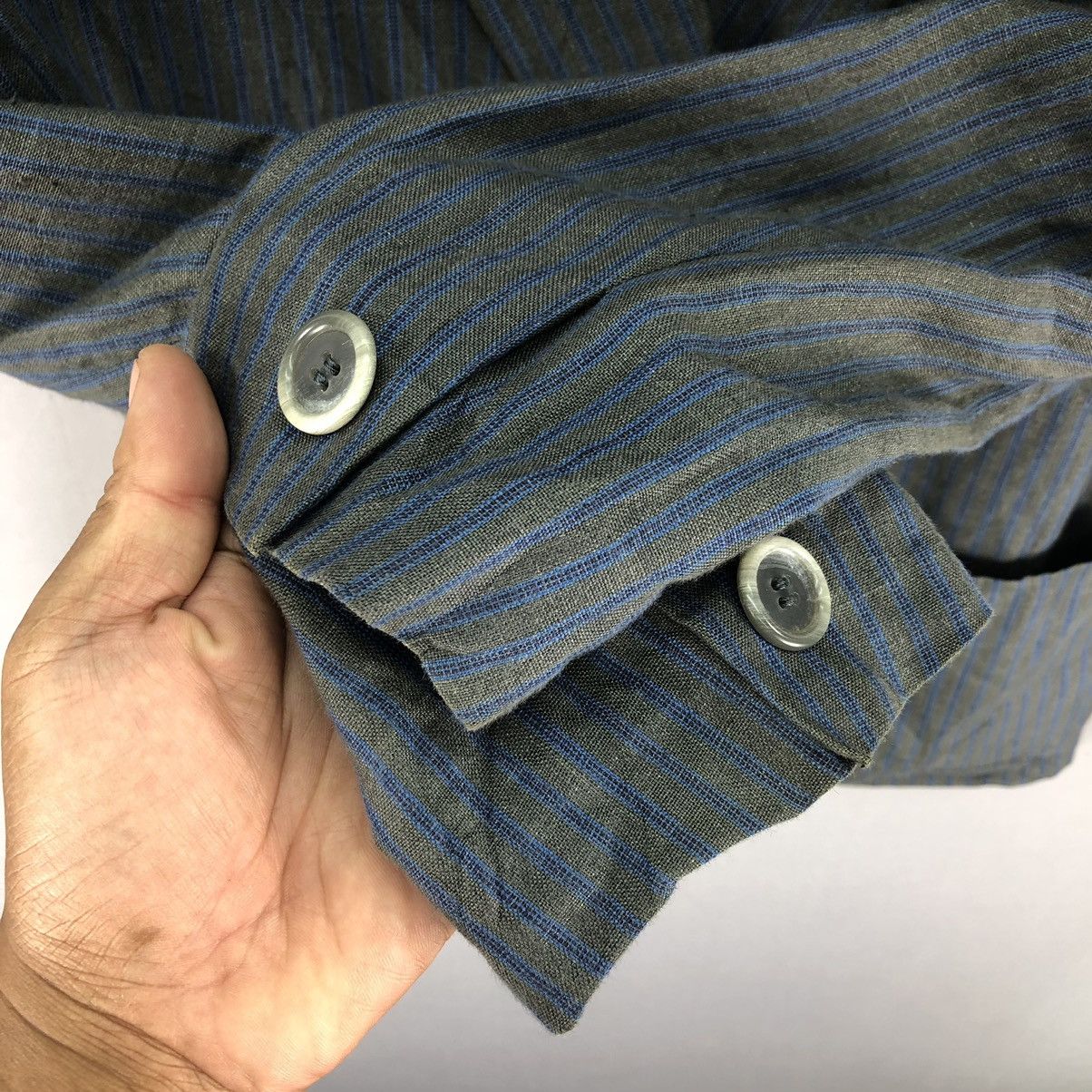 Vintage Yves Saint Laurent Paris Double Breasted Coat Stripe