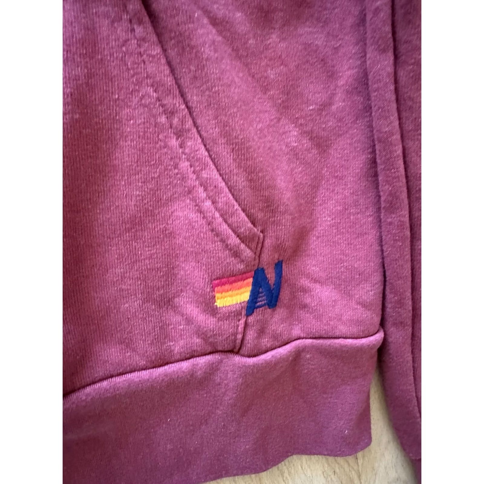 Aviator Nation Aviator Nation Hoodie Unisex Adults Medium Full Zip Up Sweatshirt Red 5 Stripe Maroon Jersey Cotton Blend Size M / US 6-8 / IT 42-44 - 3 Thumbnail
