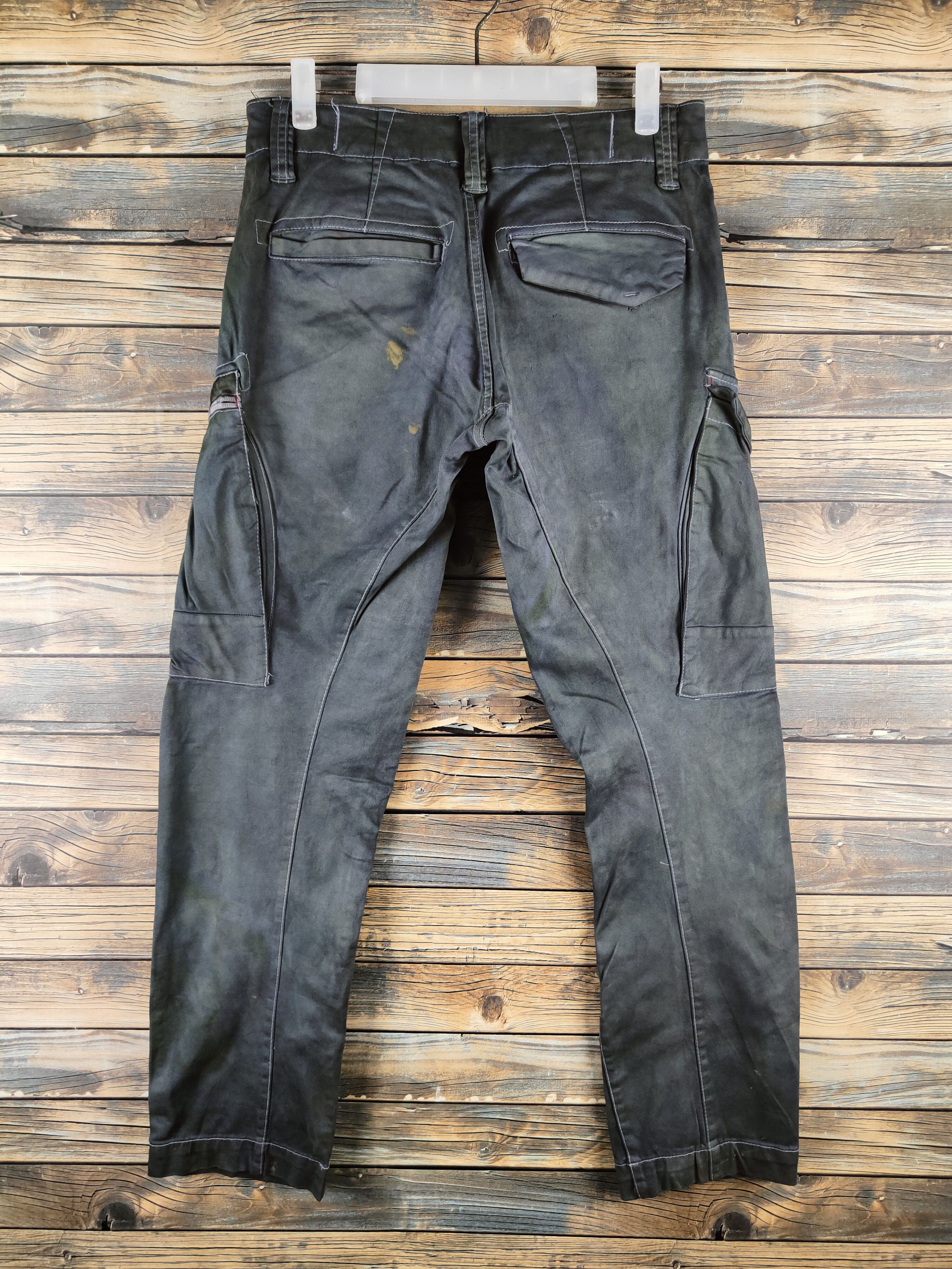 Japanese Brand Genba-Xebec Olive Multipocket Cargo Pants #46-625 Size US 29 - 7 Thumbnail