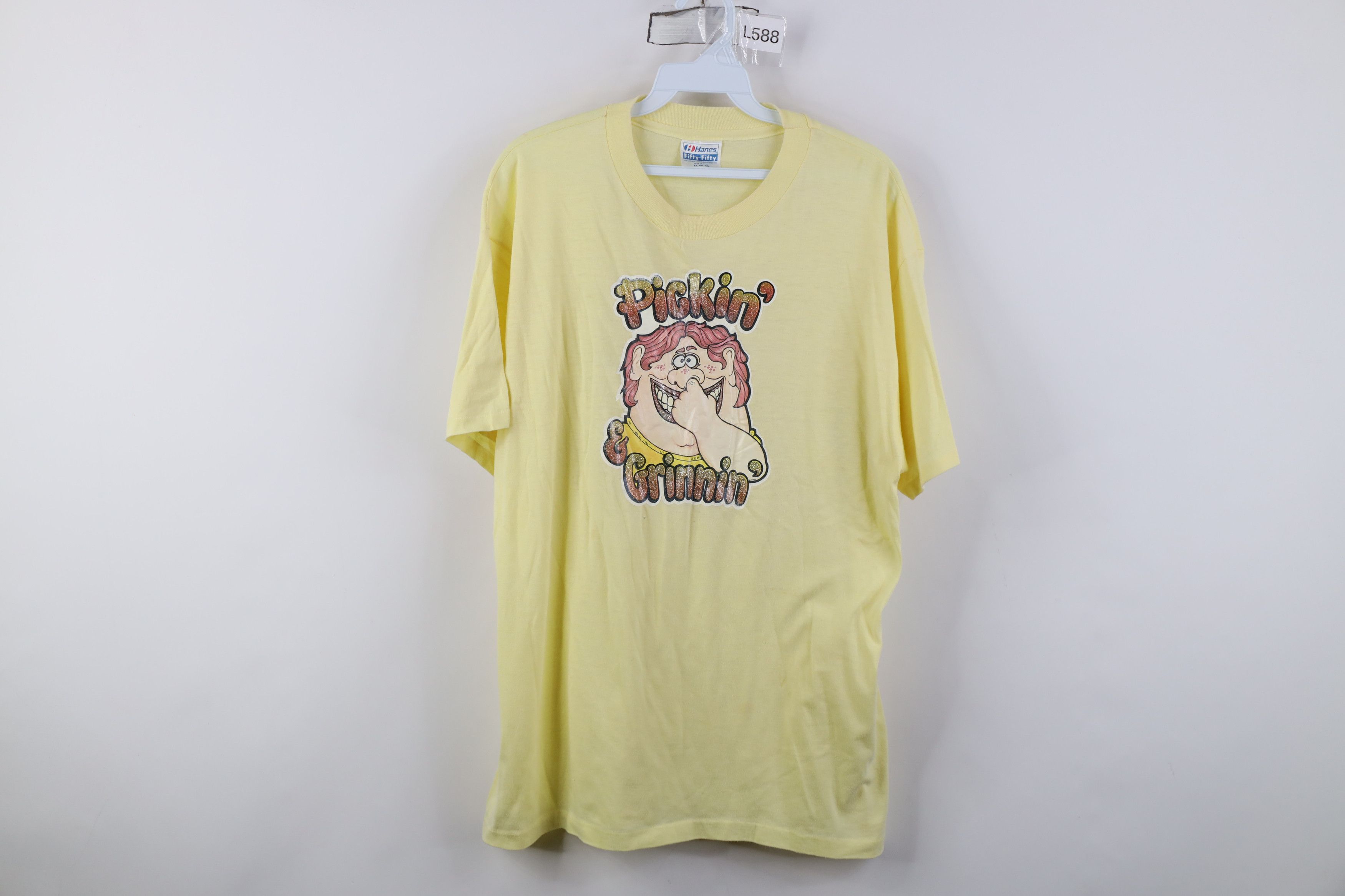Vintage Vintage 80s Funny Picking and Grinning Booger T-Shirt USA Size US XL / EU 56 / 4 - 1 Thumbnail