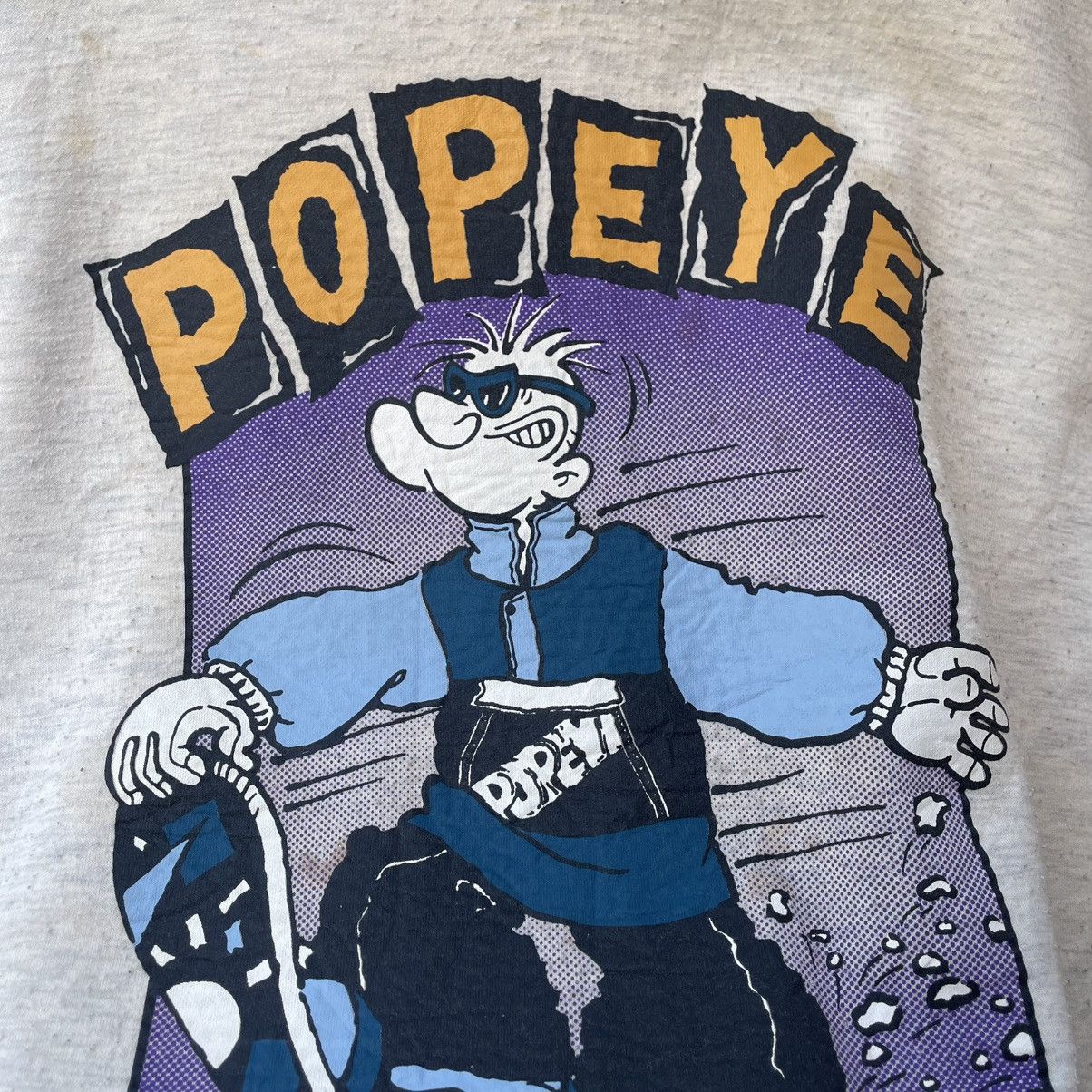 Vintage 🔥Vintage 80s Popeye Ski Art Work Big Frame Sweatshirts Size US M / EU 48-50 / 2 - 6 Thumbnail