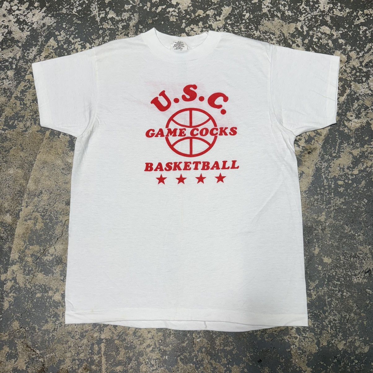 Nike True Vintage USC Game Cocks Basketball Nike Promo 70s Tshirt Size US L / EU 52-54 / 3 - 1 Thumbnail