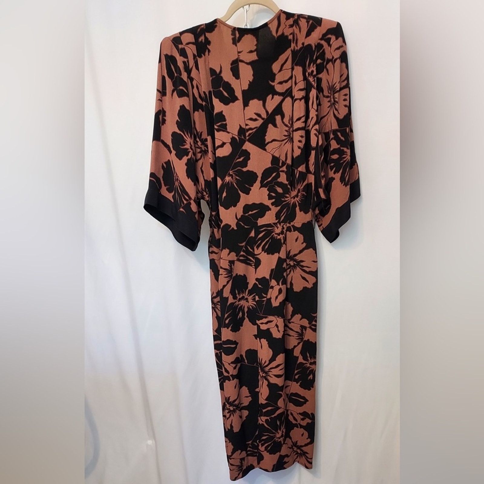 Other Barbara Barbara Brown Black Tropical Floral Pants Jumpsuit Size 34" / US 12 / IT 48 - 4 Thumbnail