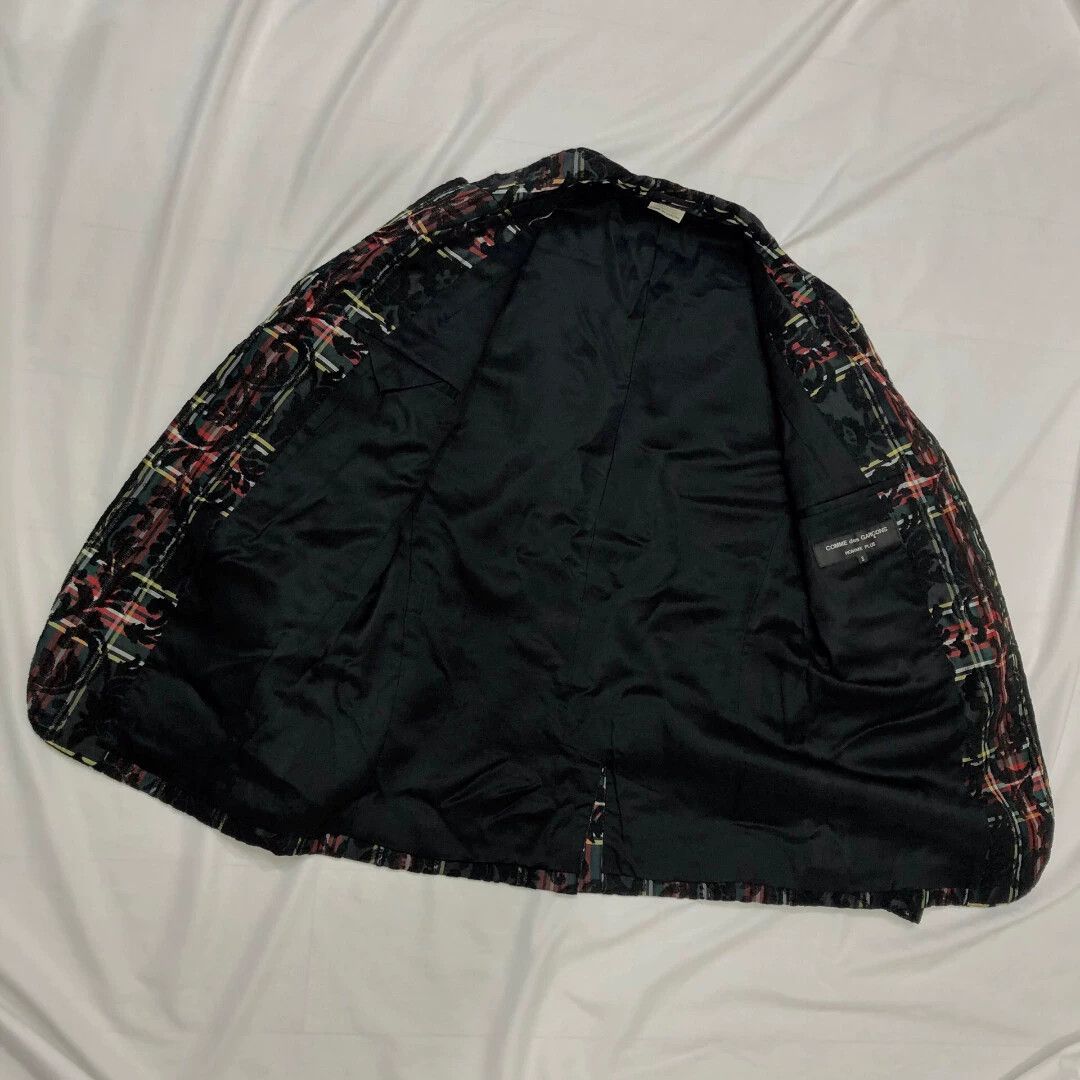 Comme des Garcons CDG 12AW Striped Velvet Jkt S w/ Black Floral Embroidery Size US S / EU 44-46 / 1 - 5 Thumbnail