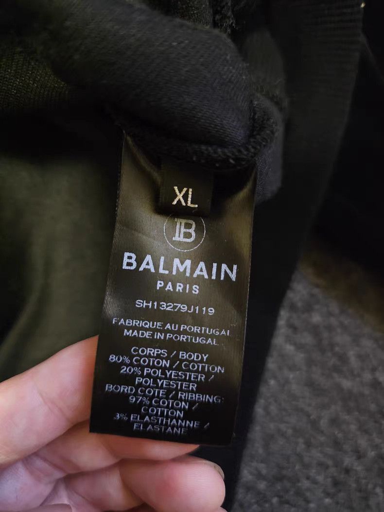 Balmain Balmain Mercerized Cotton Sweatshirt Size US XL / EU 56 / 4 - 4 Thumbnail