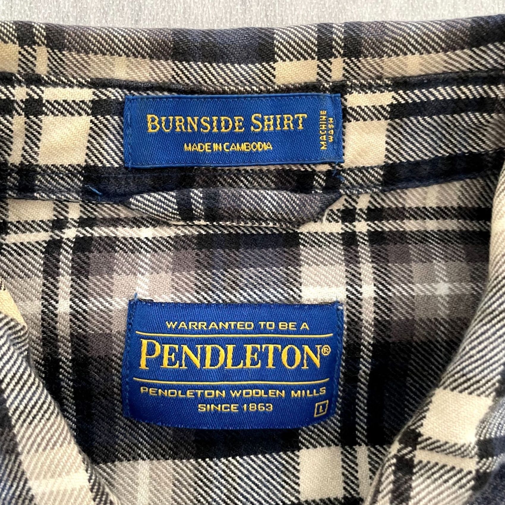 Pendleton Pendleton Burnside Shirt Adult Large Blue Plaid Flannel Button Up Long Sleeve L Mens Regular Pocketed Button-Up Size US L / EU 52-54 / 3 - 4 Thumbnail
