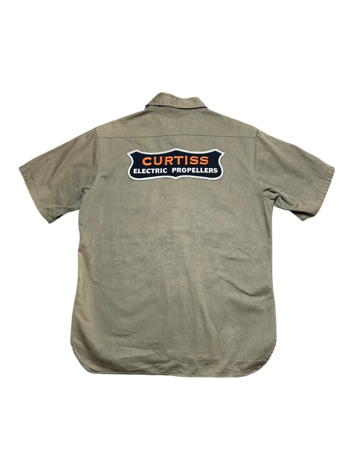 Buzz Rickson's Buzz Ricksons HBT Work Shirt CURTISS ELECTRIC PROPELLERS Size US S / EU 44-46 / 1 - 4 Thumbnail