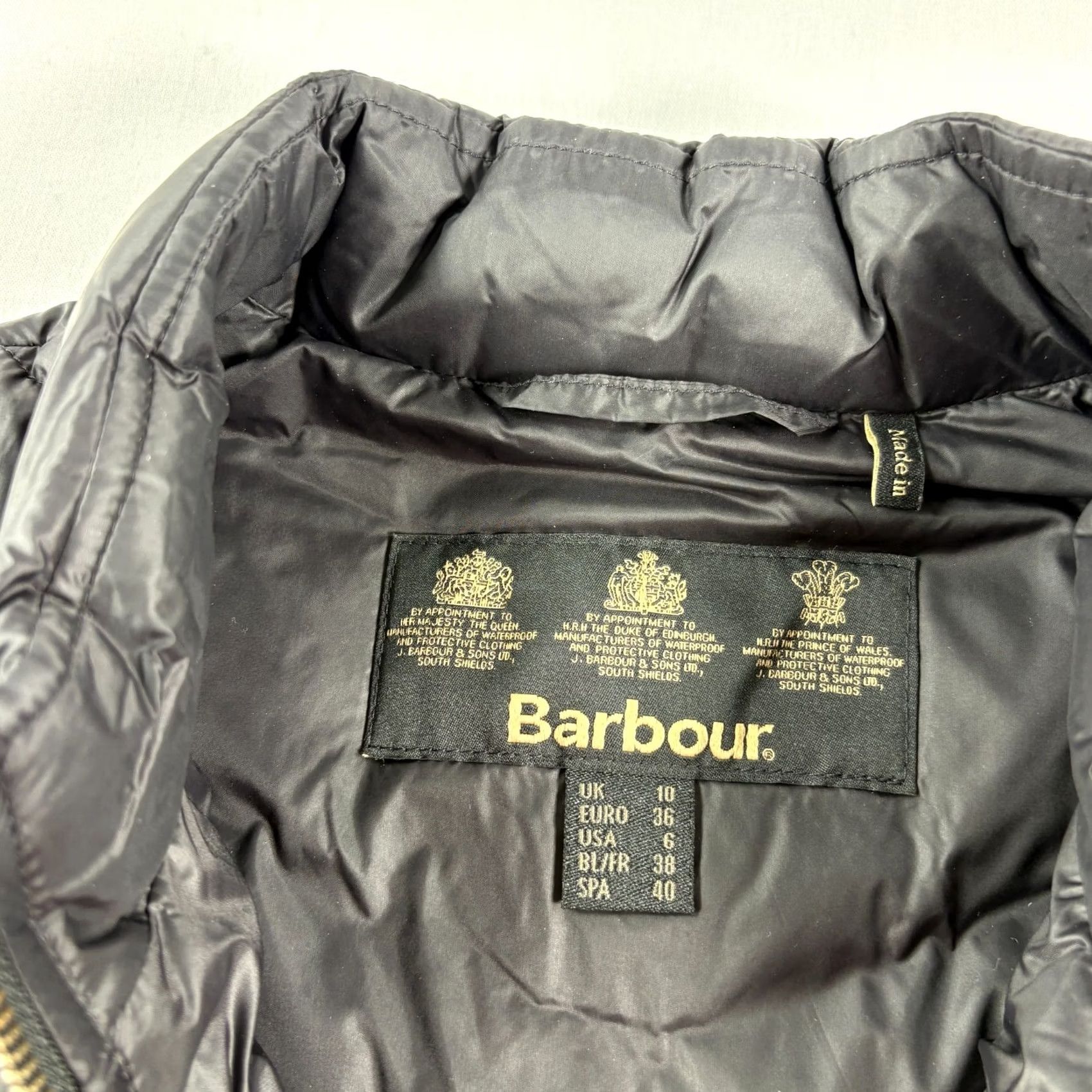 Barbour VINTAGE Barbour Jacket Womens Size 6 Black Quilted Hargate Sweat Full Zip Coat Size M / US 6-8 / IT 42-44 - 6 Thumbnail