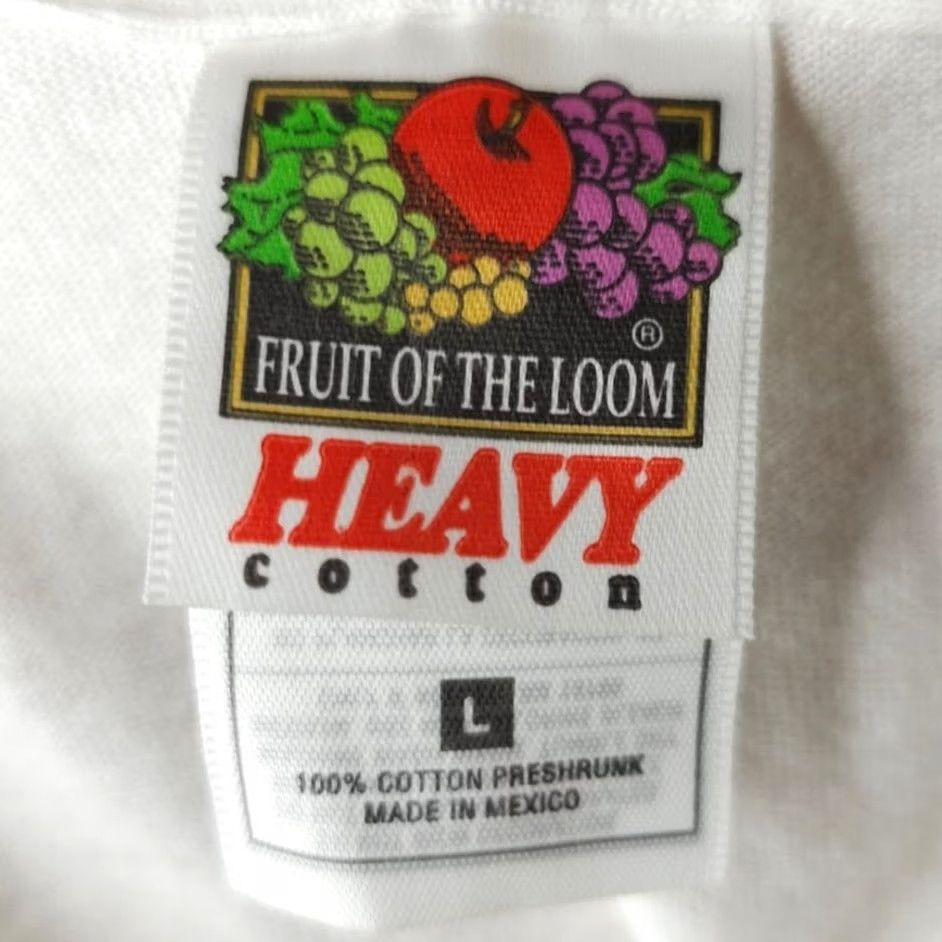 Fruit Of The Loom VINTAGE Fruit of the Loom T-Shirt Mens Large White Y2K New Century Decade 2000 Millennium Shirt Genders Mens Size US L / EU 52-54 / 3 - 5 Thumbnail