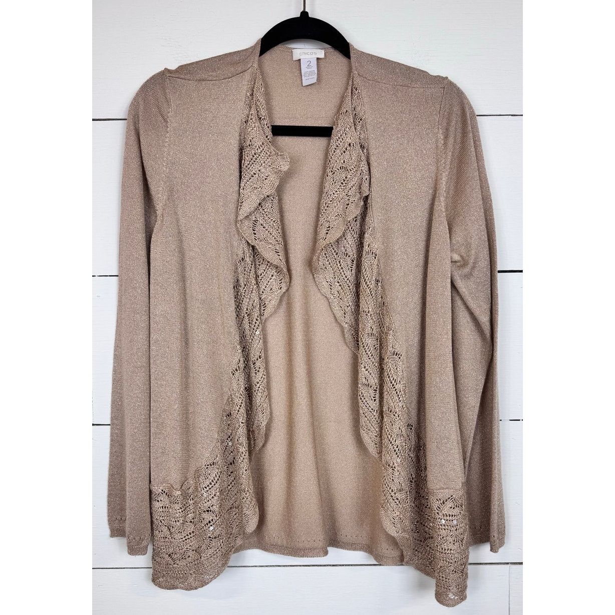 Other Chico's Long Sleeve Cardigan Women's Size 2 Size L / US 10 / IT 46 - 1 Thumbnail