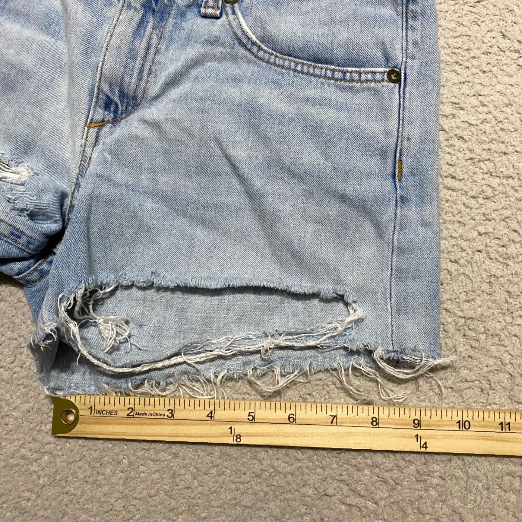 Rag & Bone Rag & Bone Womens 25 Denim Cut-Off Shorts Blue Medium Rise Inseam 3" Casual Casual Wear Pockets Vintage No XS Size 42" / US 20 - 2 Thumbnail