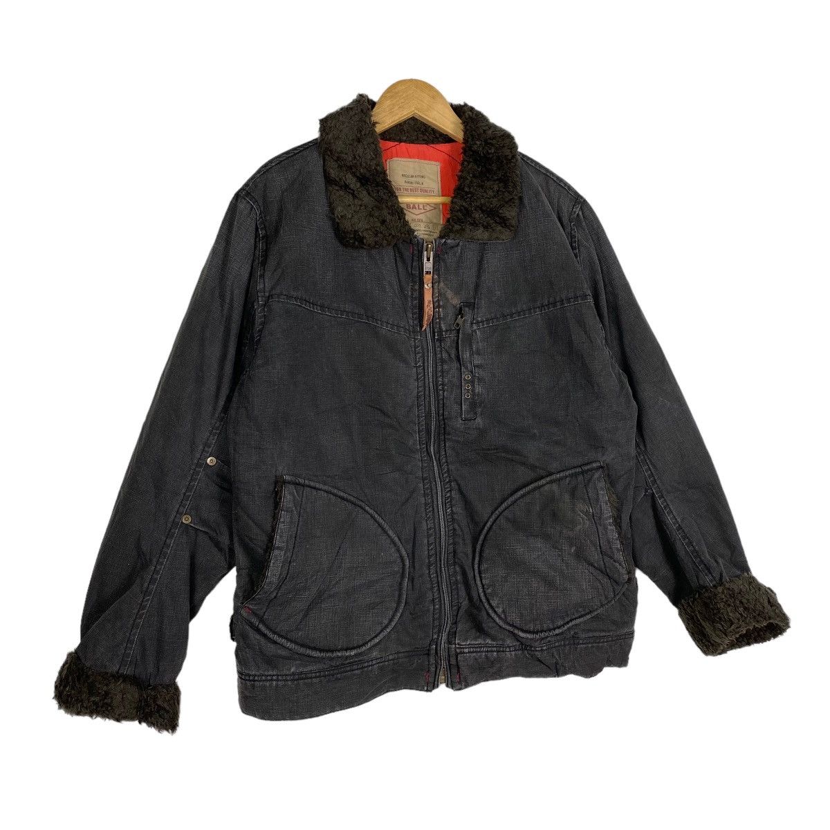 Japanese Brand VINTAGE BALL FUR COLLAR DETROIT JACKET Size US L / EU 52-54 / 3 - 2 Thumbnail
