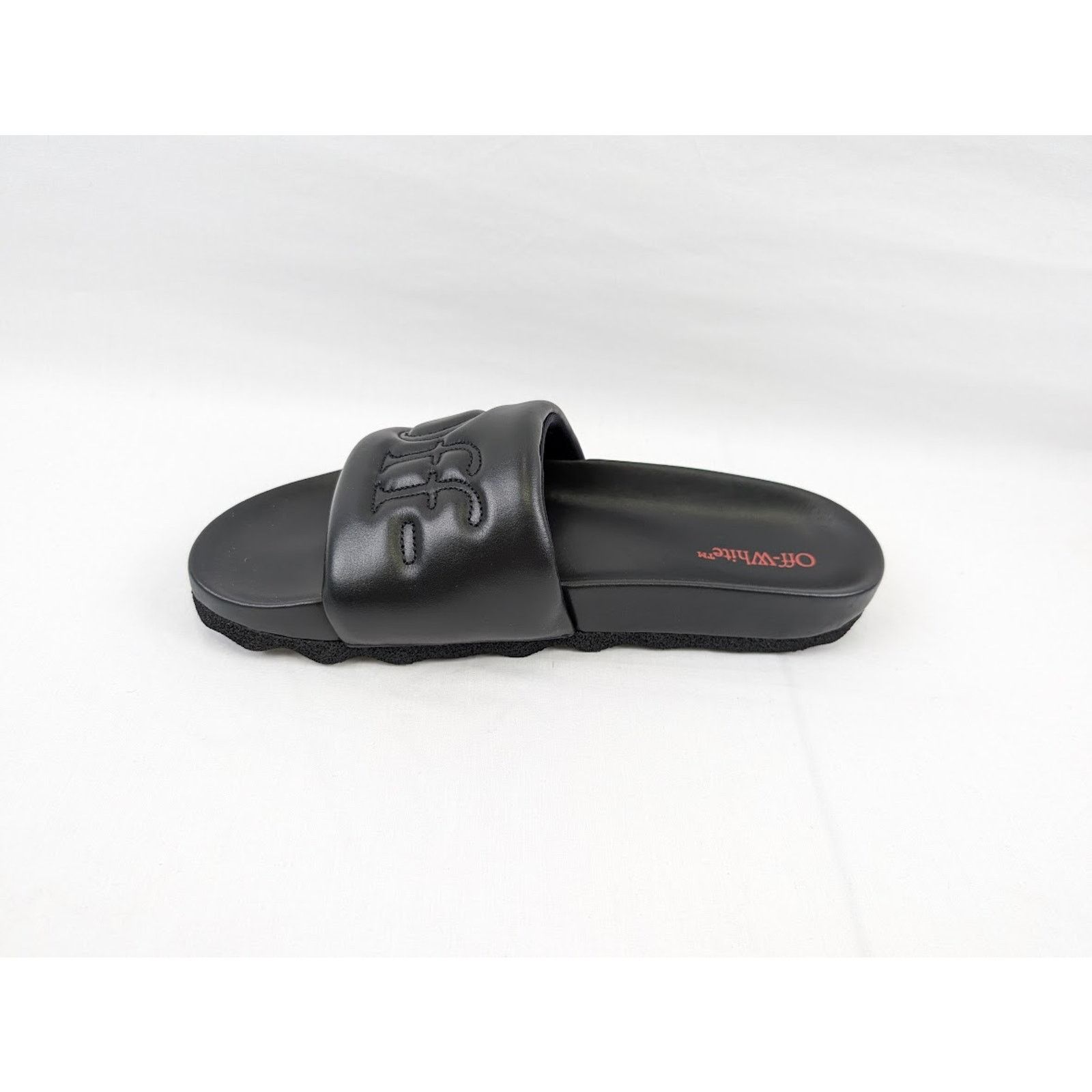 Off-White o1rshd1 Bookish Leather Slider in Black Size US 12 / EU 45 - 2 Thumbnail