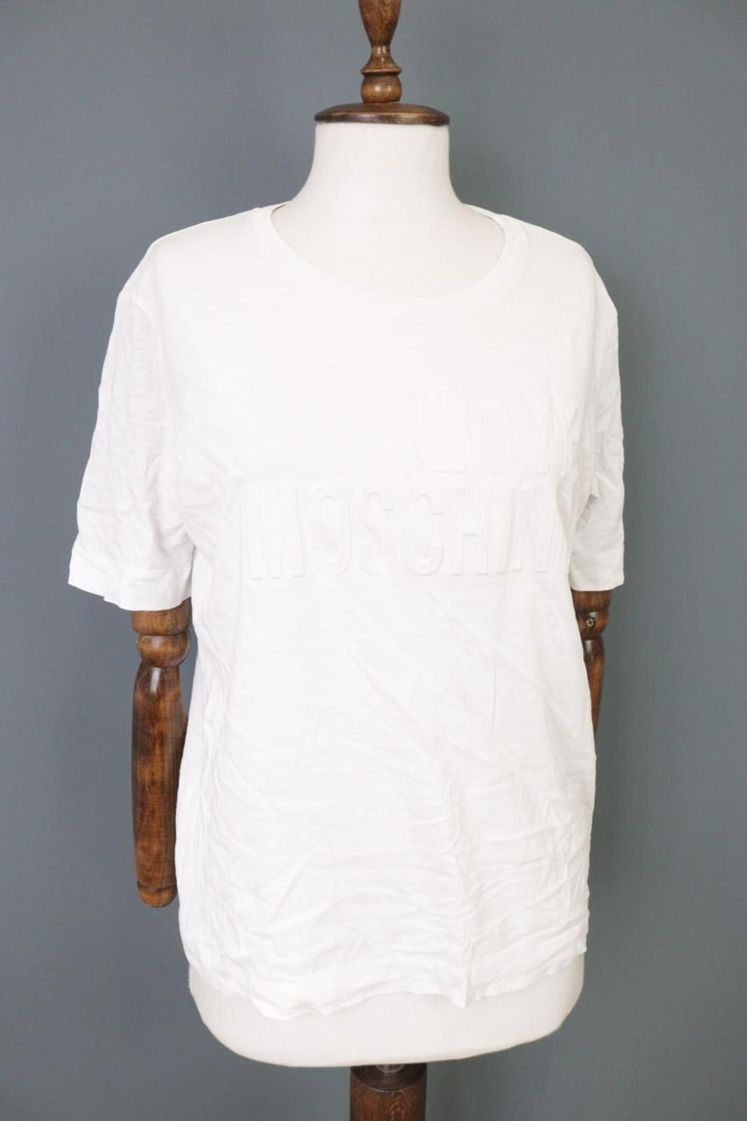 Moschino Love Moschino White Big Logo Top T-Shirt Size USA 6 / I 42 Size XS / US 0-2 / IT 36-38 - 4 Thumbnail