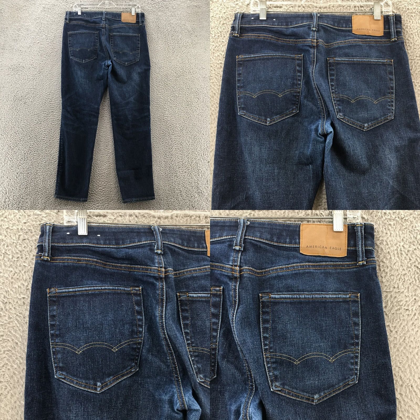 American Eagle Outfitters American Eagle Outfitters Jeans Mens 31x30 Blue Denim Athletic Tapered 5-Pocket Stretch Cotton Standard Regular Mens Size US 31 - 9 Thumbnail