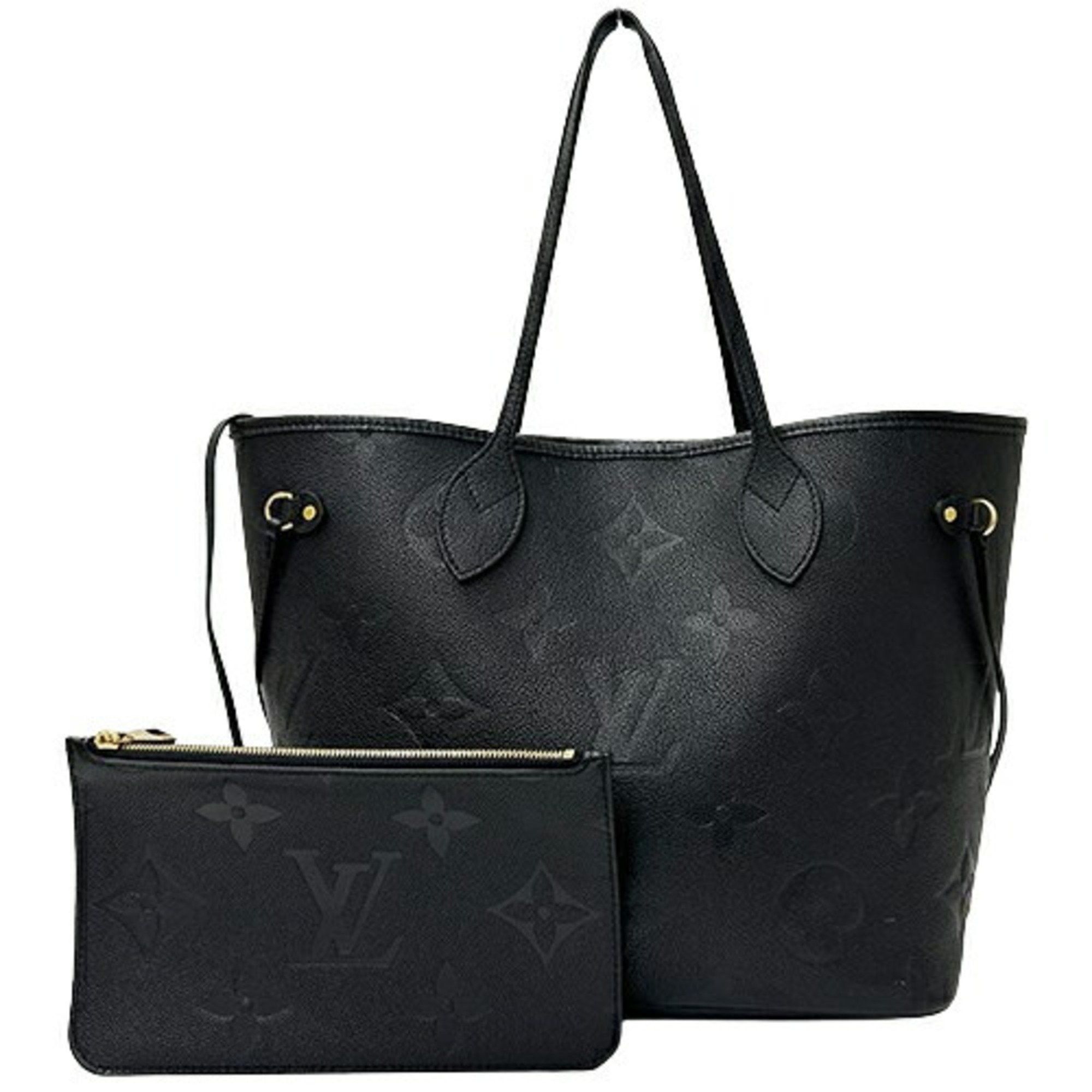 Louis Vuitton Bag Monogram Empreinte Women's Tote Neverfull Mm Noir M45685 Black