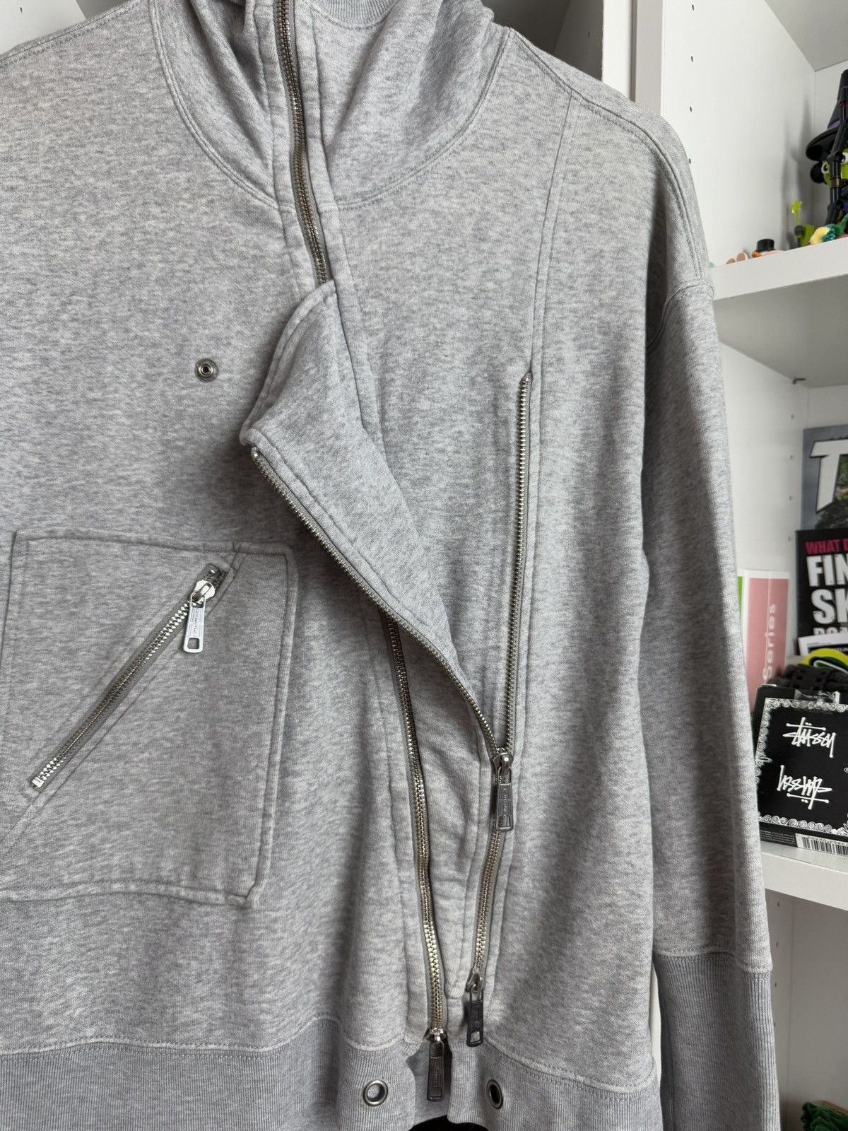 Diesel Vintage y2k Diesel asymmetrical zip zip hoodie XS avantgarde Size US XS / EU 42 / 0 - 4 Thumbnail