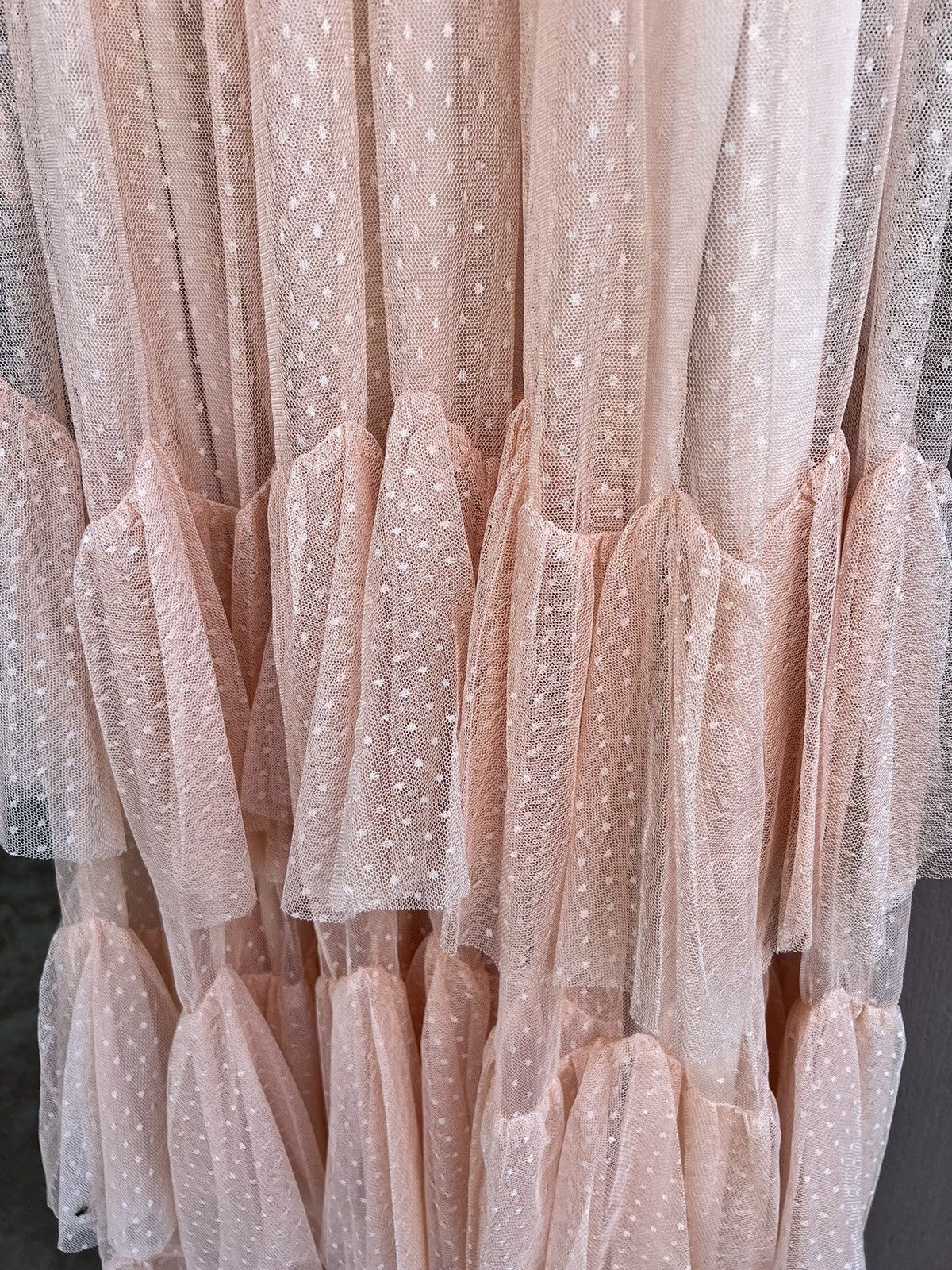 Mac Duggal Embroidered Bodice Cap Sleeve Ruffle Tiered Gown Size M / US 6-8 / IT 42-44 - 6 Thumbnail