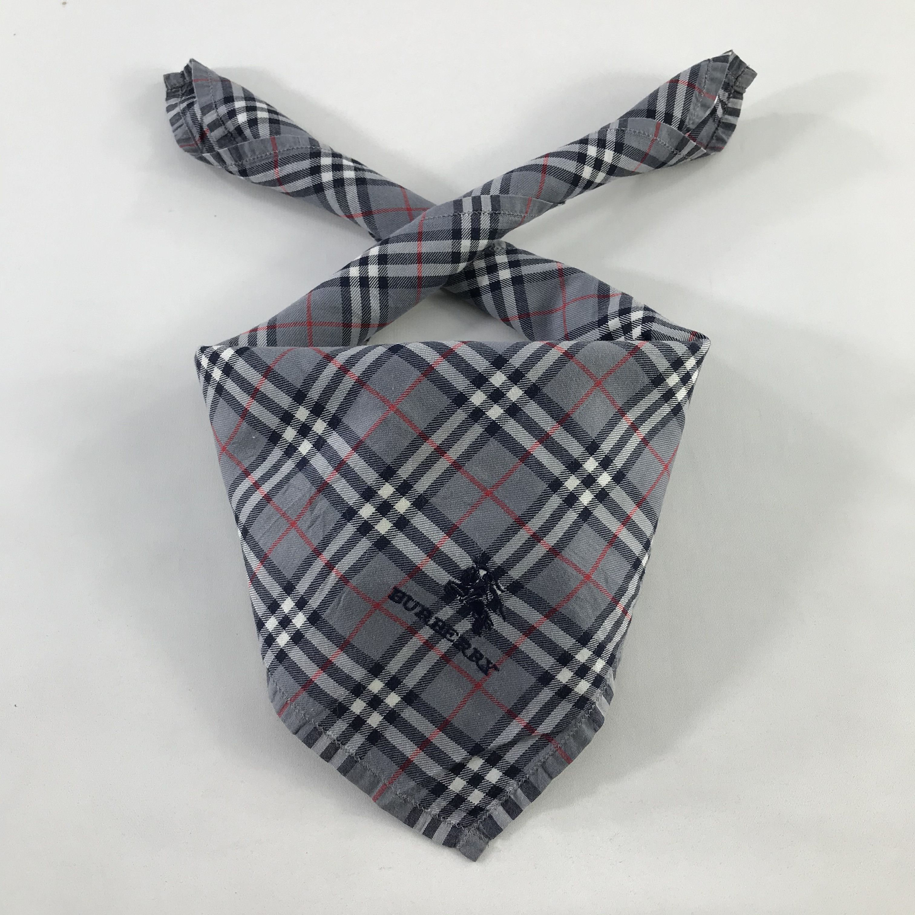 Burberry × Vintage Burberry Bandana / Handkerchief / Neckerchief - S1115 Size ONE SIZE - 3 Thumbnail
