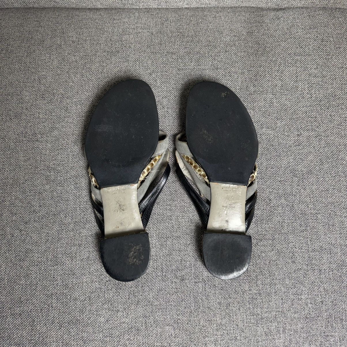 Miu Miu Vintage Miu Miu Python Leather Flip Flops Sandals 39 Size US 9 / IT 39 - 8 Thumbnail
