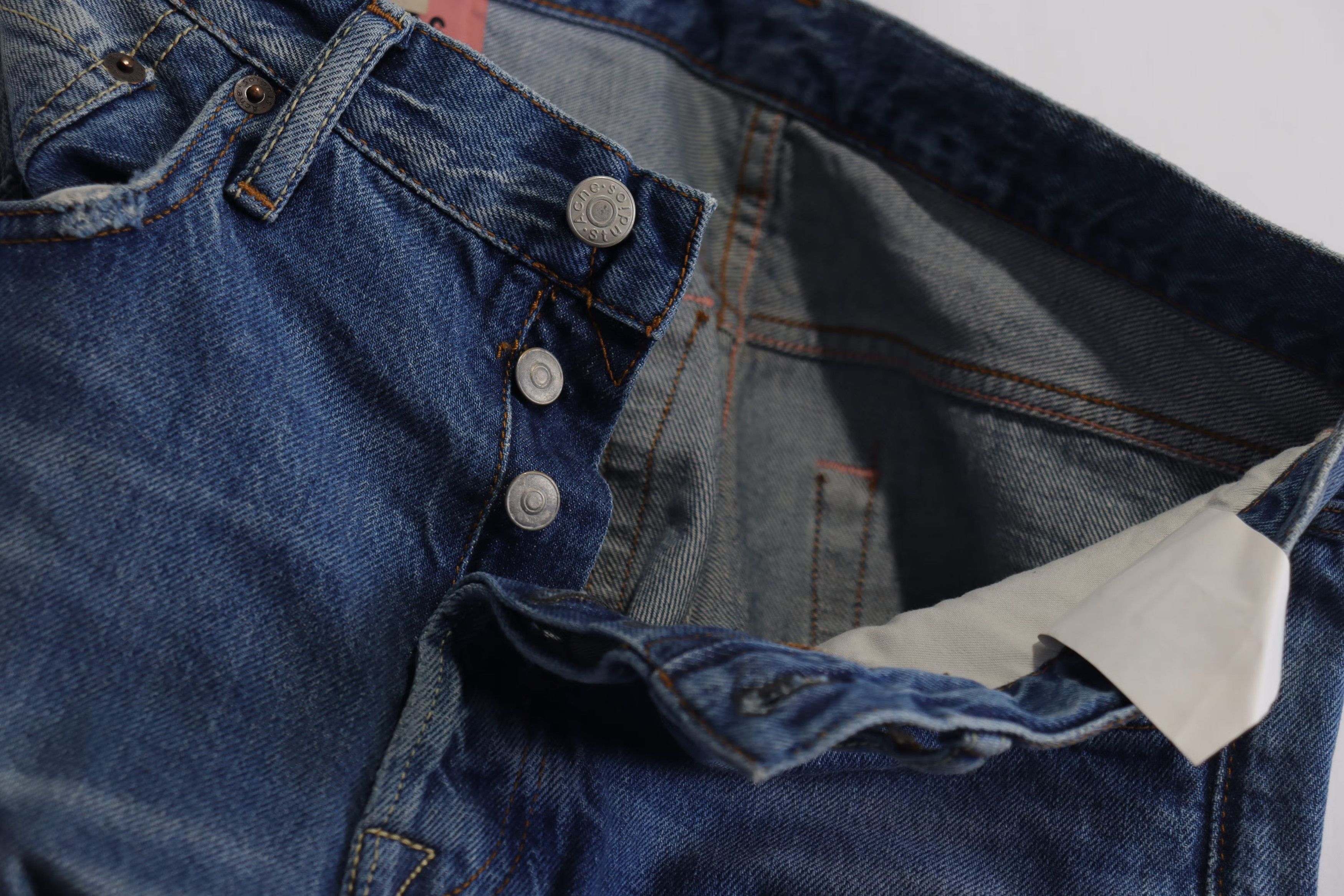 Acne Studios o1rshd10124 1996 Trash Jeans in Mid Blue Size US 30 / EU 46 - 10 Thumbnail