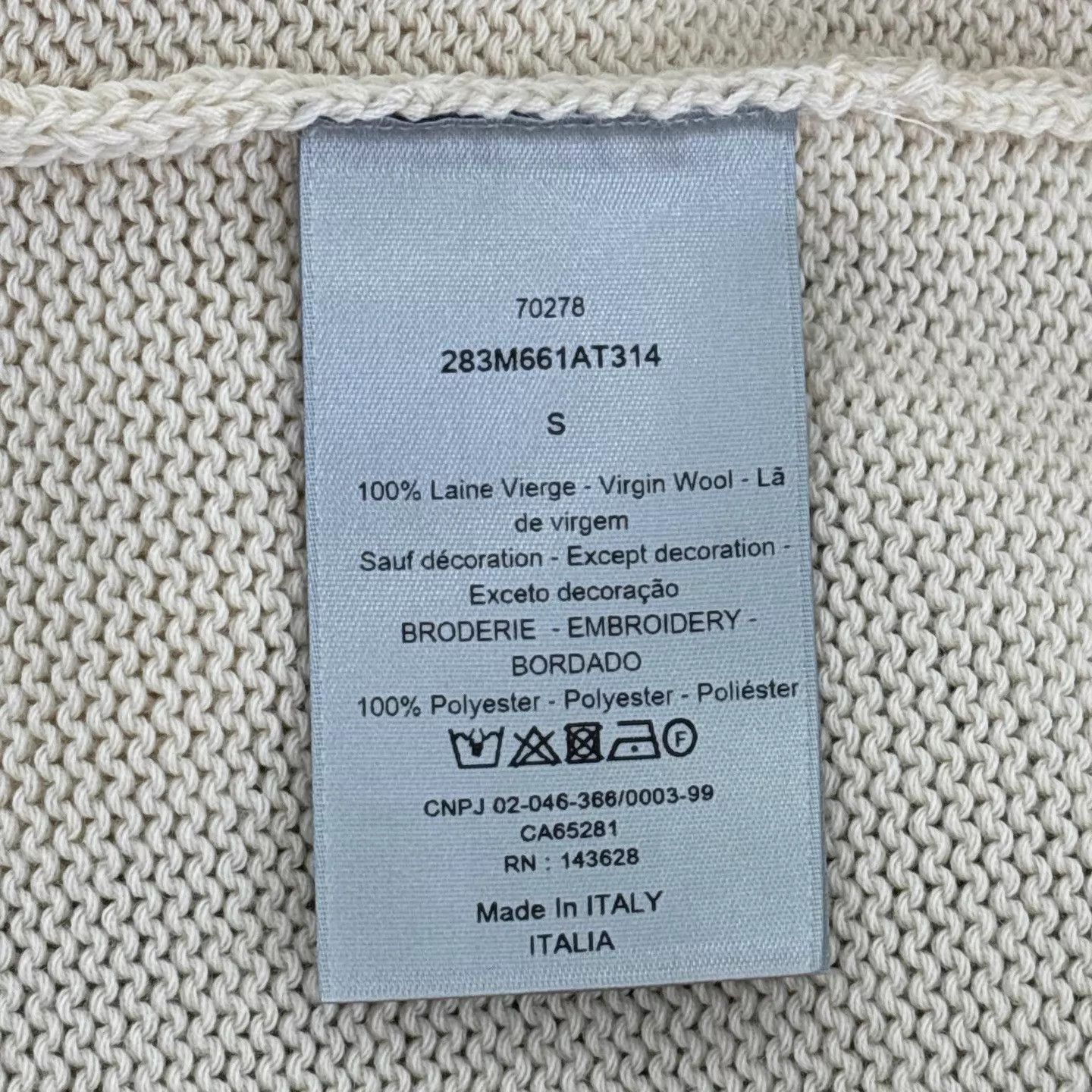 Dior Dior x TS Little Devil Print Cream Knit Sweater S Size US S / EU 44-46 / 1 - 4 Thumbnail