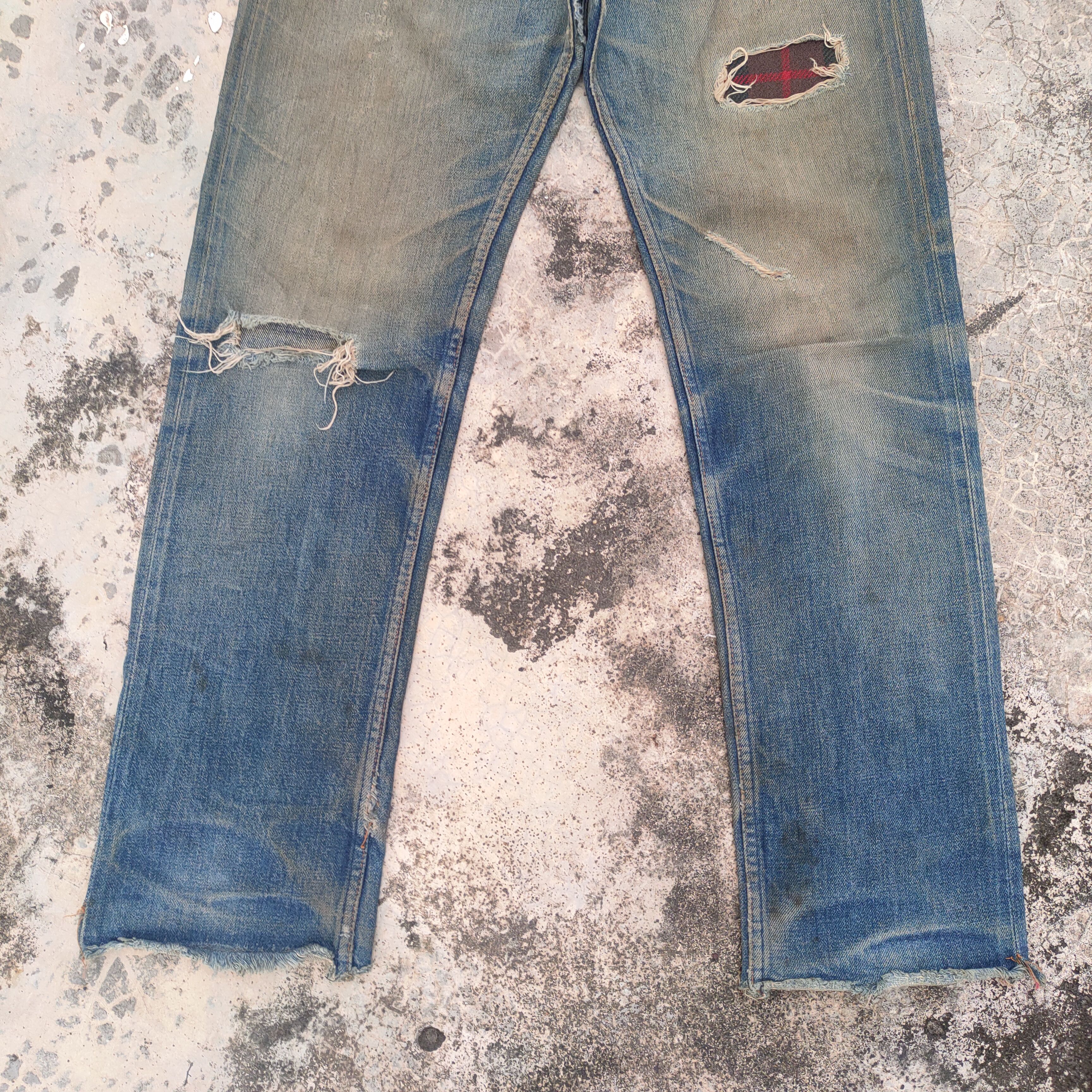 A.P.C. VINTAGE APC RUSTY REDLINE RIPPED JEANS DENIM PANTS Size US 29 - 4 Thumbnail