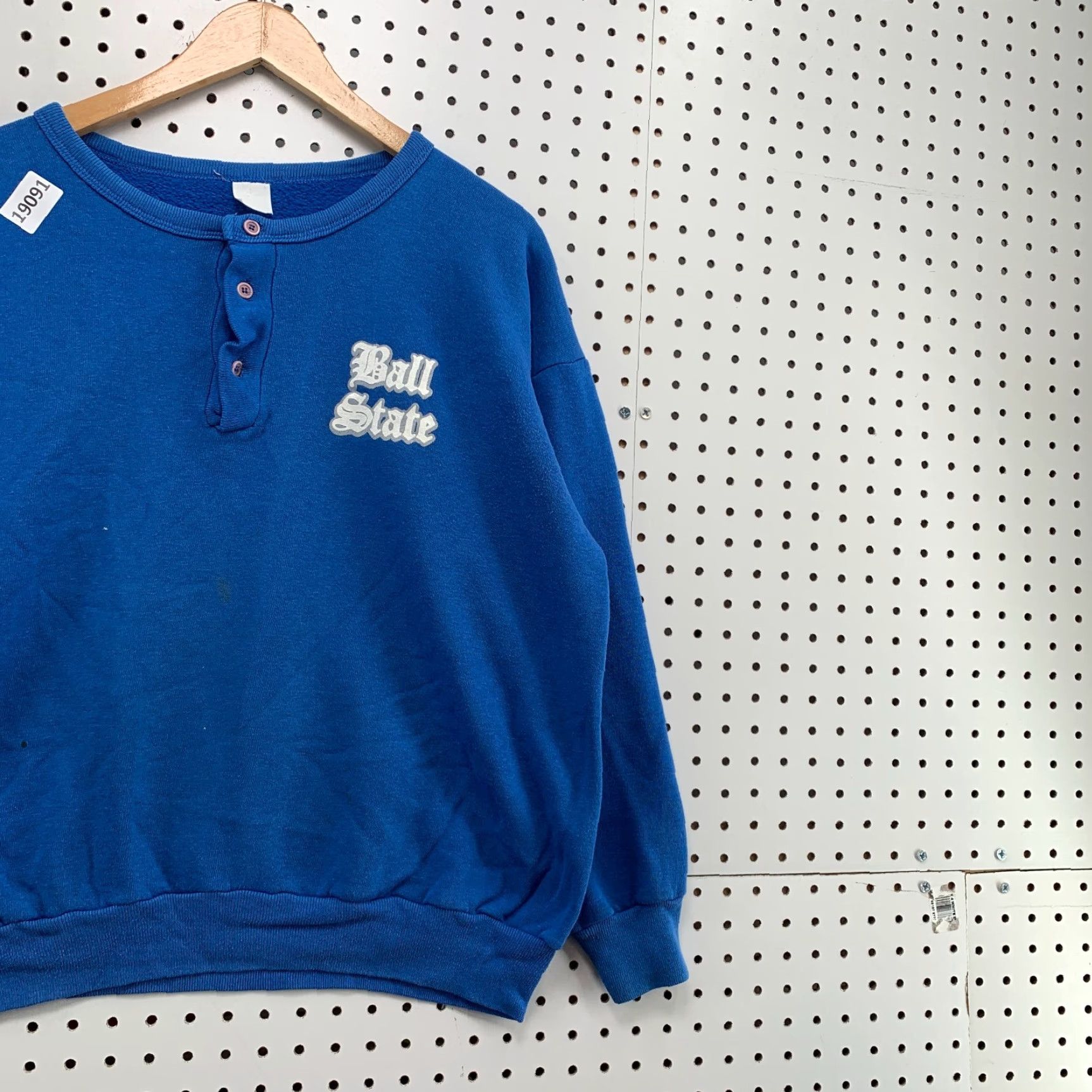 Vintage VINTAGE Ball State University Henley Sweatshirt Womens Large Adult Large Blue University 70s 80s 90s Womens Size L / US 10 / IT 46 - 4 Thumbnail