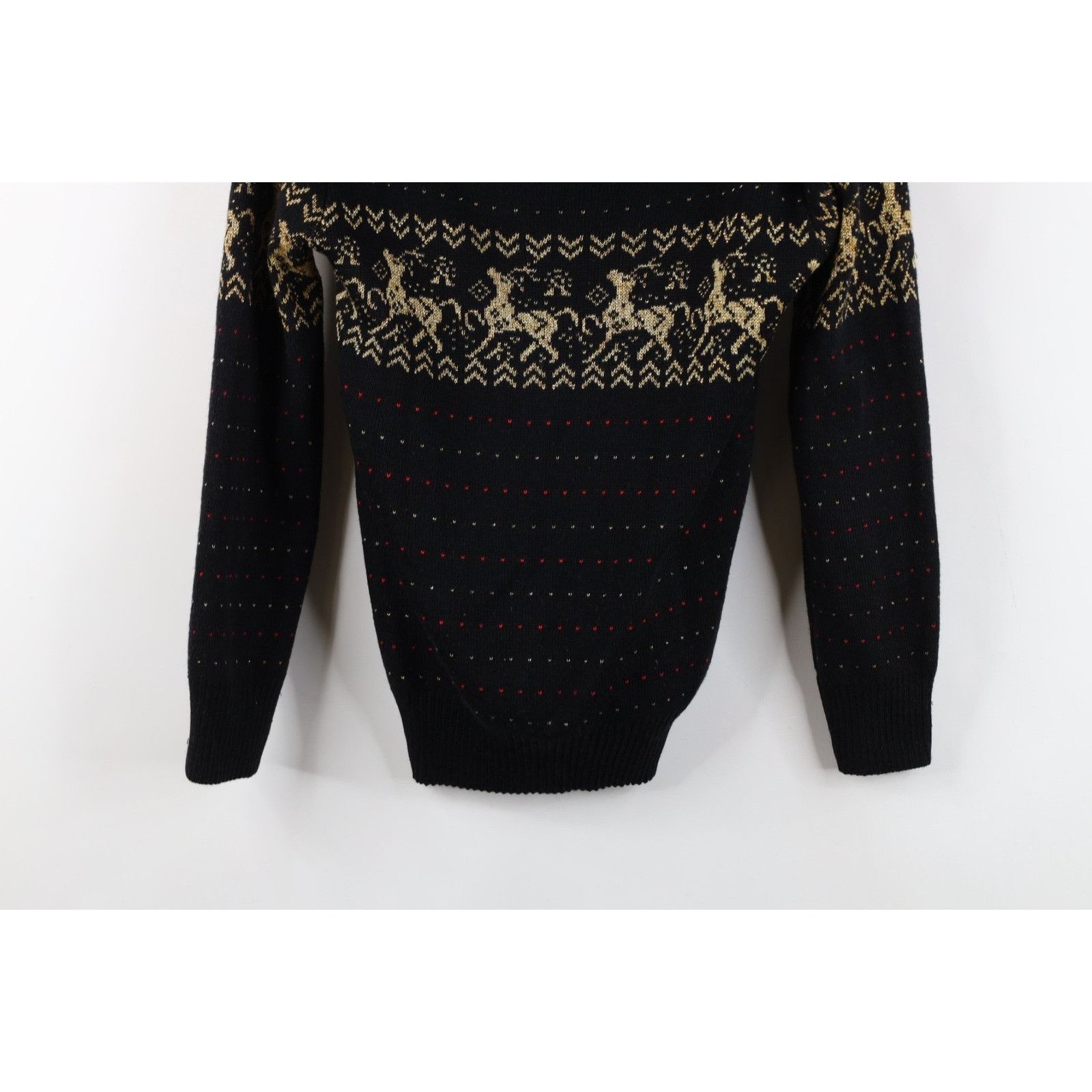 Vintage Vintage 70s Streetwear Fair Isle Christmas Reindeer Sweater Size M / US 6-8 / IT 42-44 - 3 Thumbnail