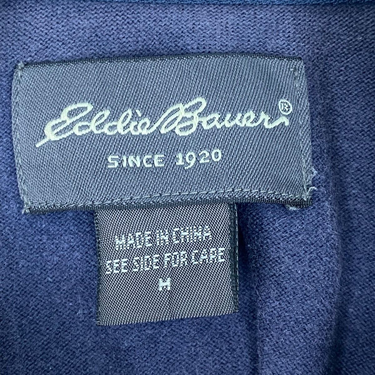 Vintage Vintage Eddie Bauer Embroidered Quater Zip Sweatshirt Blue Size US M / EU 48-50 / 2 - 6 Thumbnail