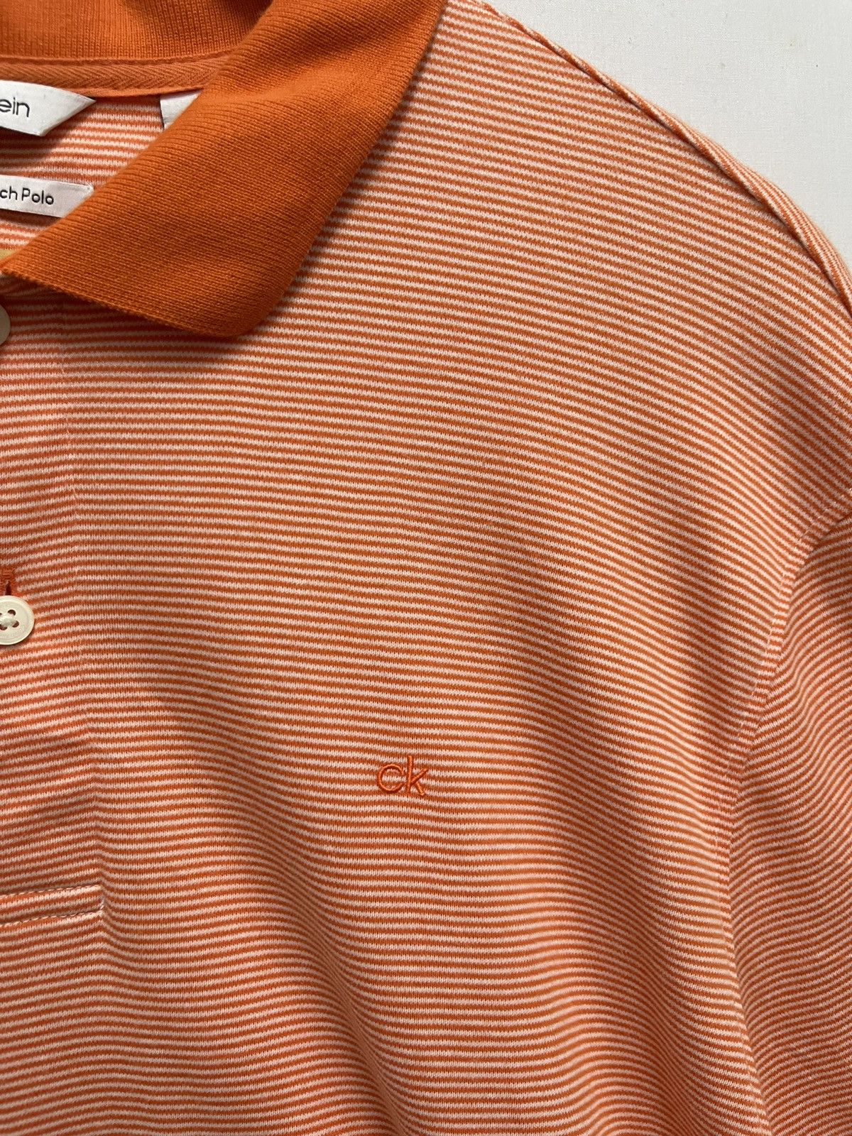 Calvin Klein Calvin Klein Polo shirt Striped Orange Size US L / EU 52-54 / 3 - 2 Thumbnail