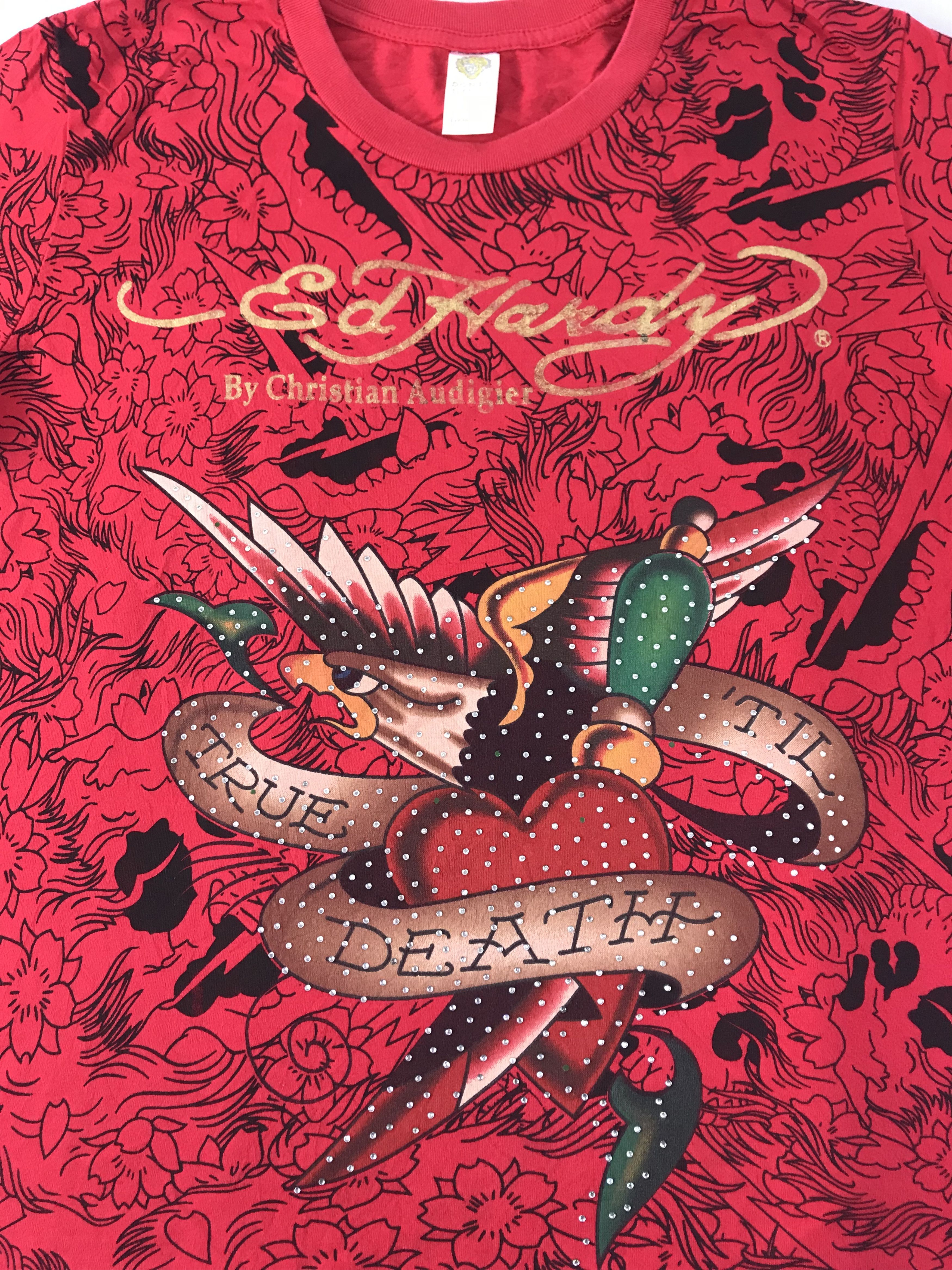 Christian Audigier Ed Hardy By Christian Audigier Tattoo Stud Printed Tee Size US M / EU 48-50 / 2 - 4 Thumbnail