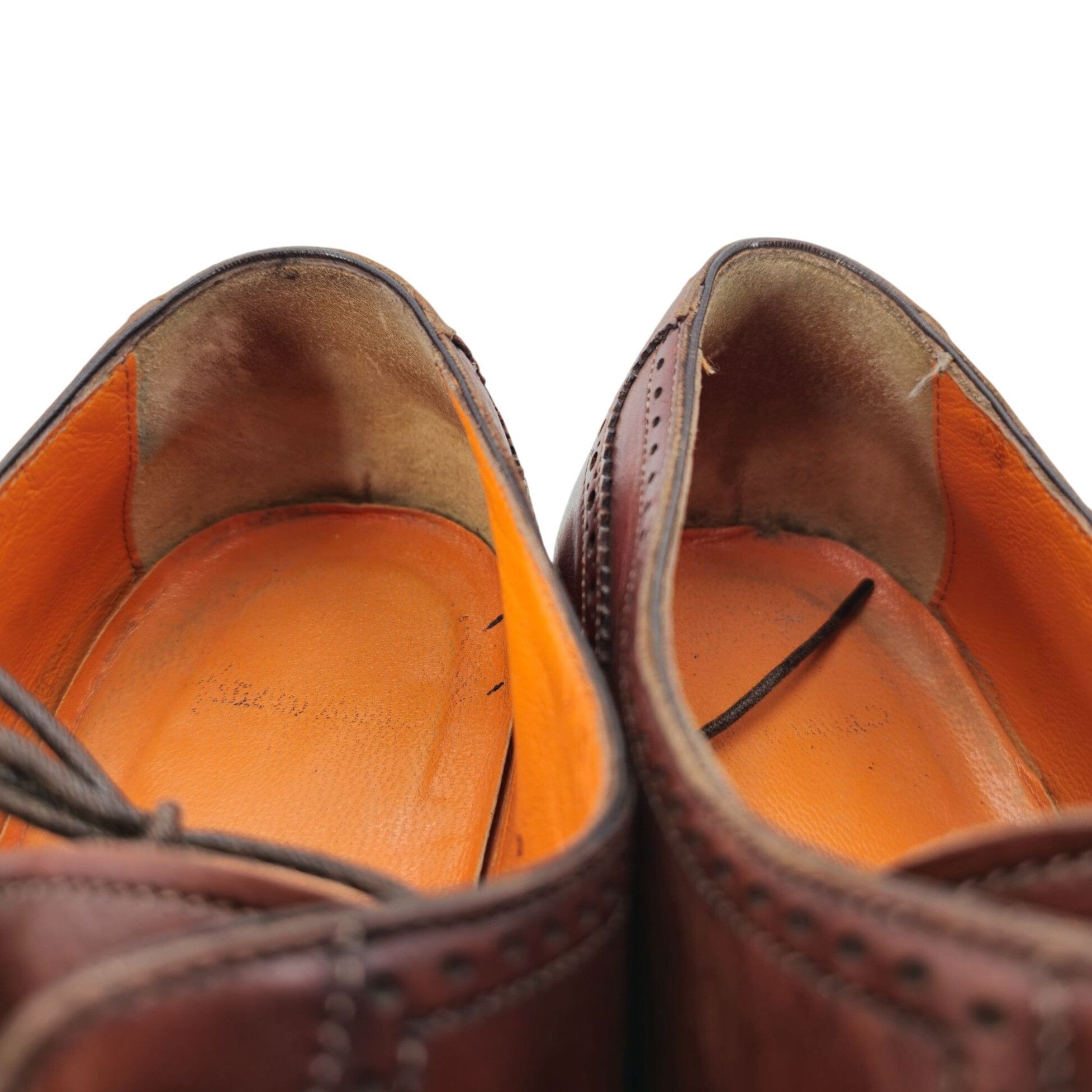 Santoni Santoni Italy Antiqued Brown Leather Dress Shoes 8 Oxford Size US 8 / EU 41 - 10 Thumbnail