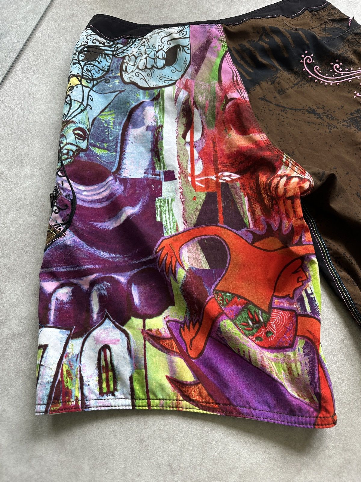 Quiksilver Quiksilver surfing skate shorts acid crazy print and details Size US 30 / EU 46 - 9 Thumbnail