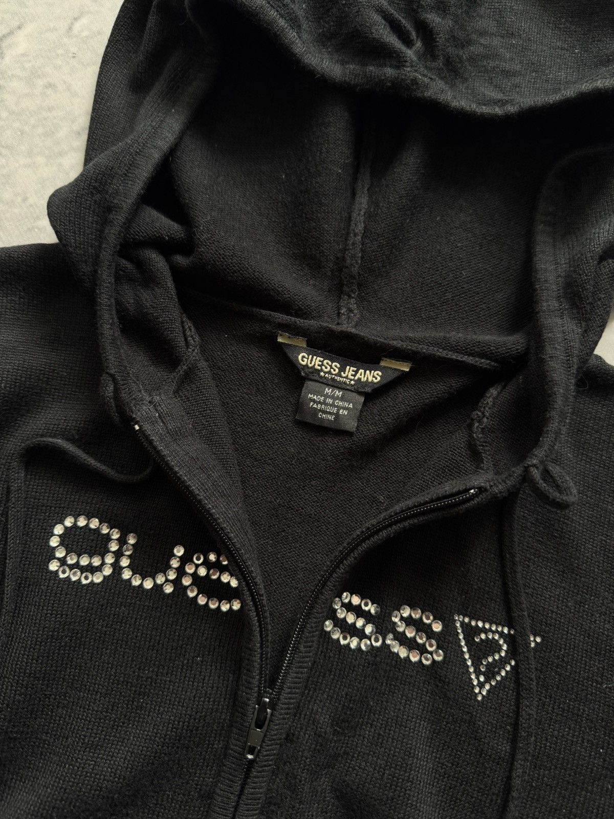 Japanese Brand Guess Glitters Y2K Centre Logo Wmns Luxury Zip Hoodie Size M Size M / US 6-8 / IT 42-44 - 7 Thumbnail