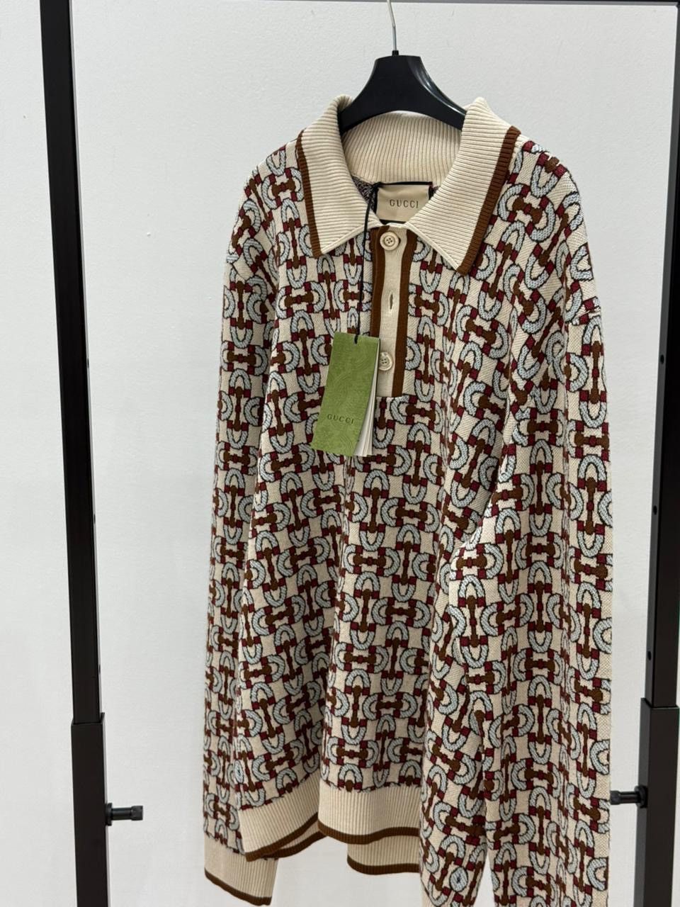 Gucci Gucci Horsebit Jacquard Polo Shirt Size US XL / EU 56 / 4 - 2 Thumbnail
