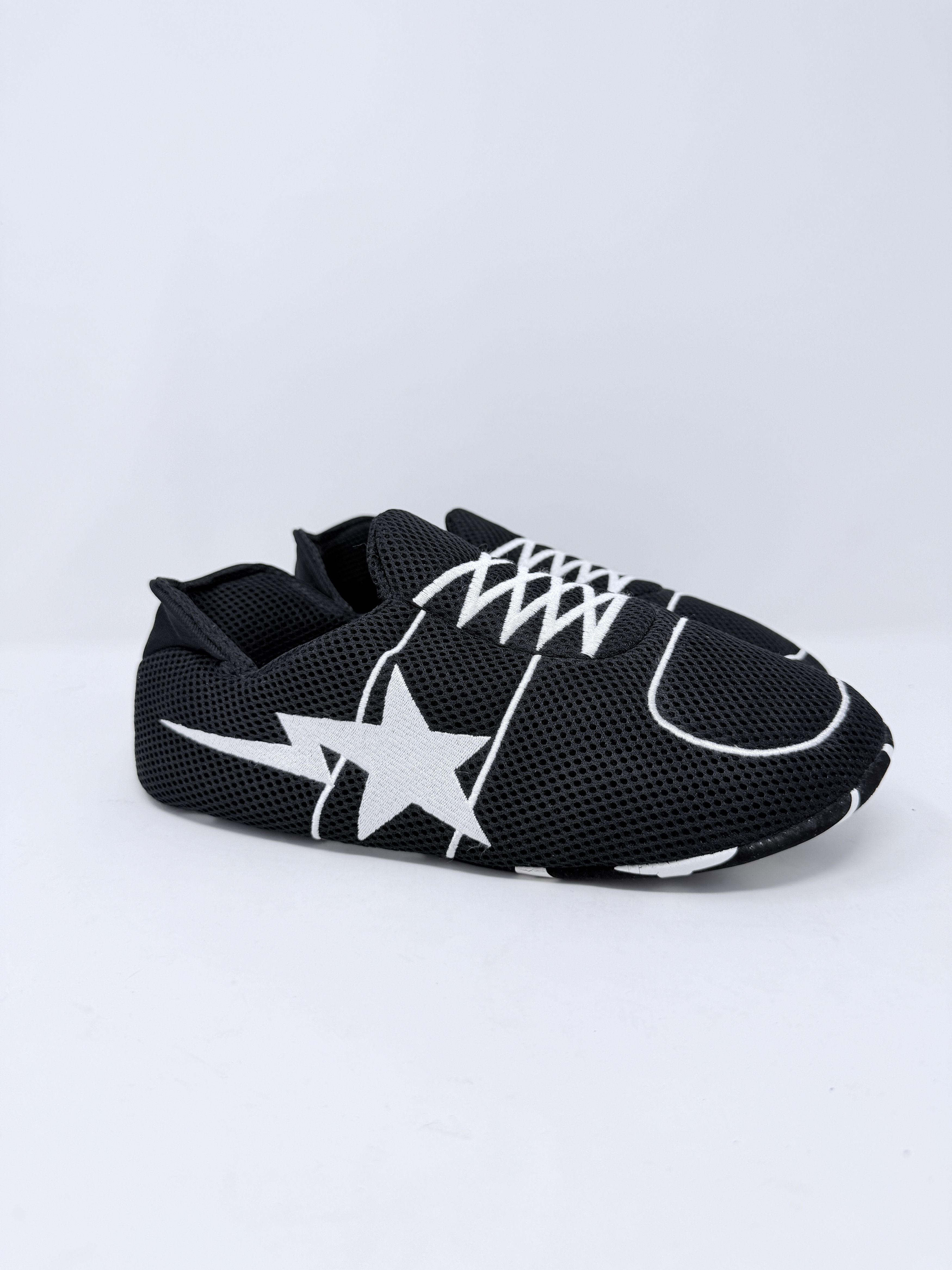 Bape Bape Bapesta Slippers Black Size US 9 / EU 42 - 1 Thumbnail